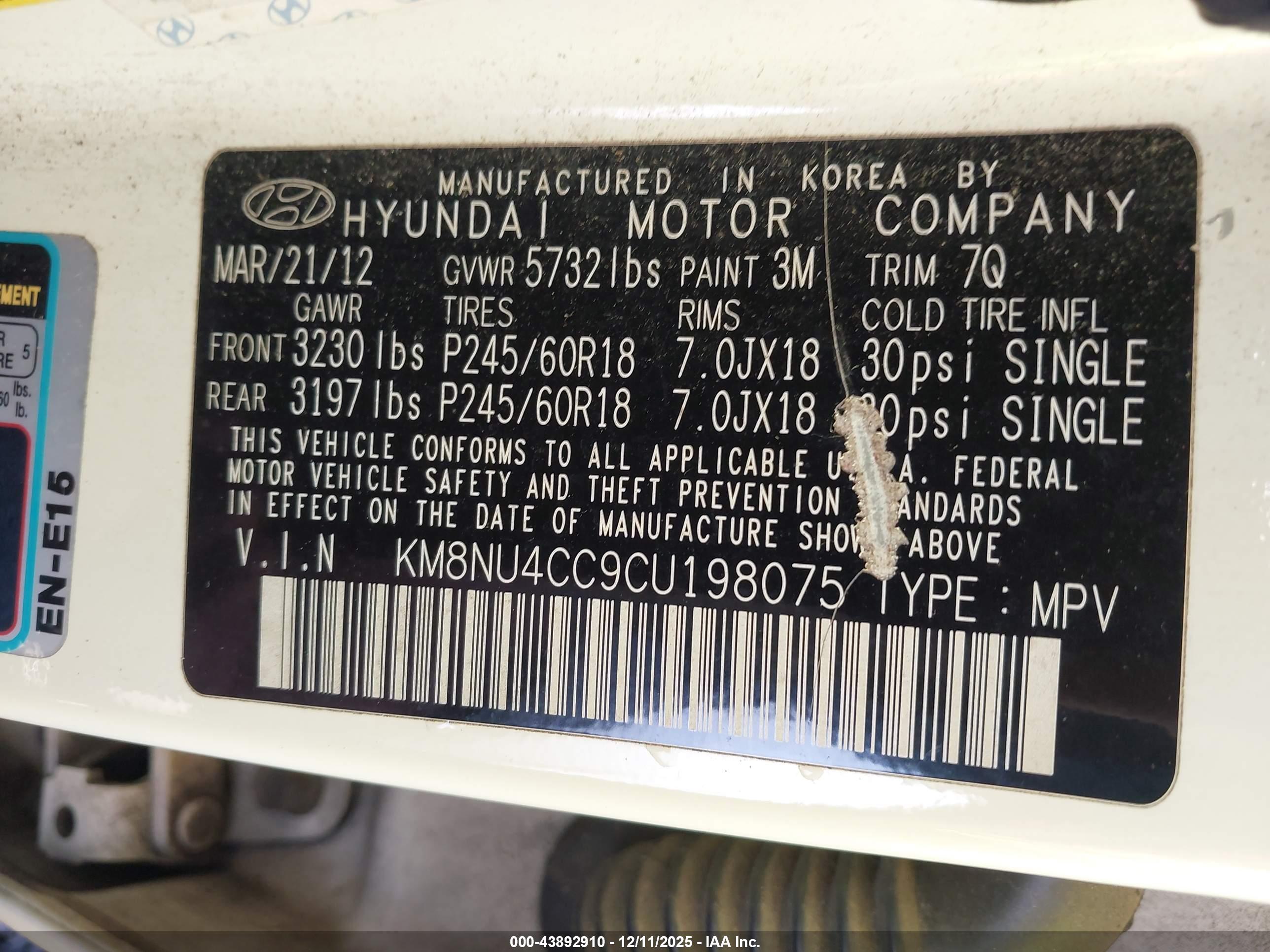 HYUNDAI VERACRUZ image 9