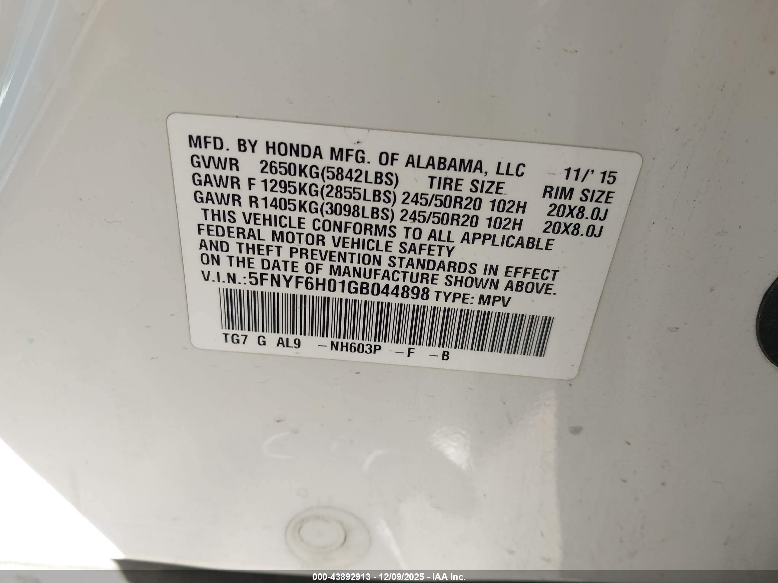 HONDA PILOT image 9