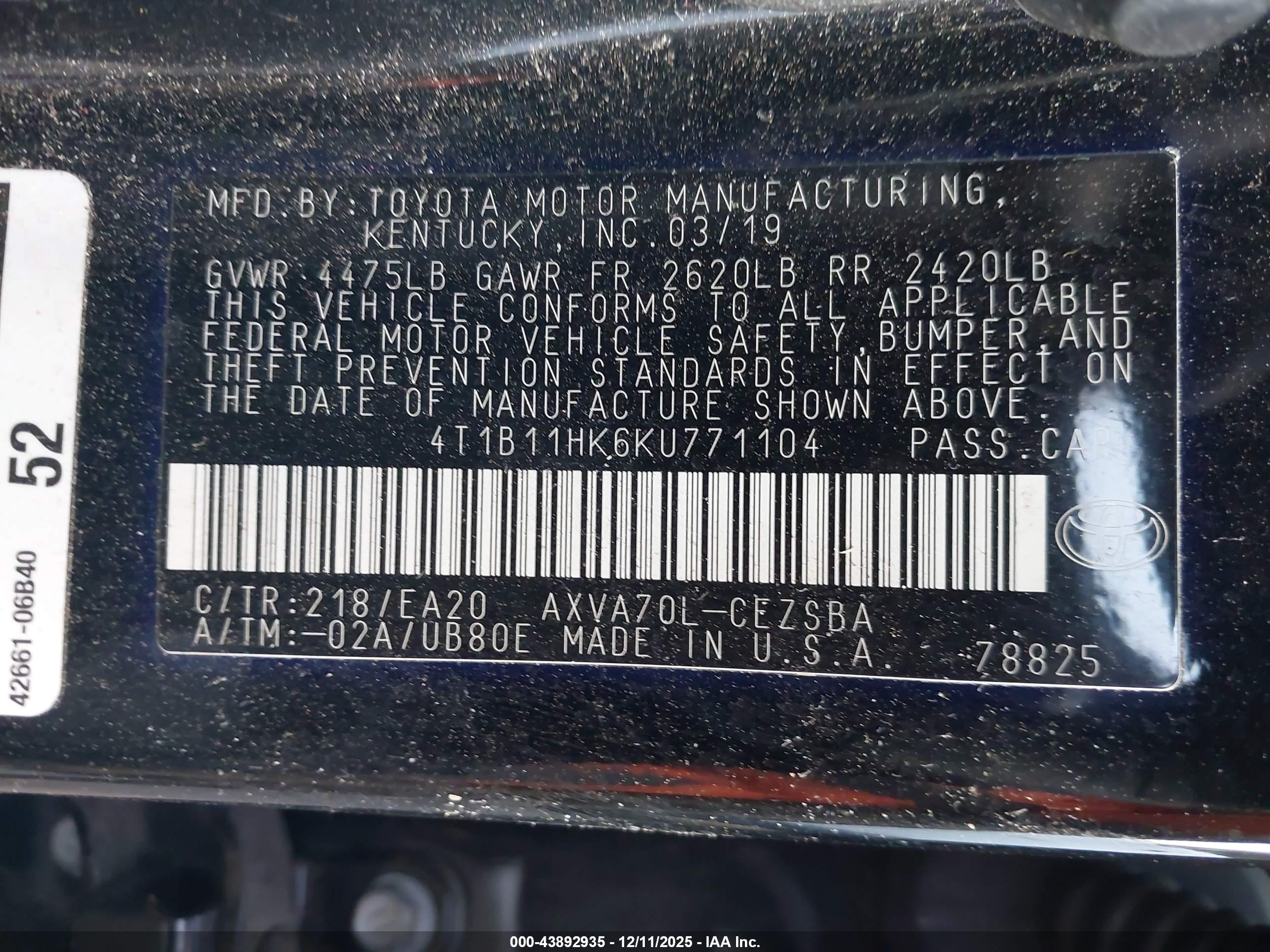 TOYOTA CAMRY image 9