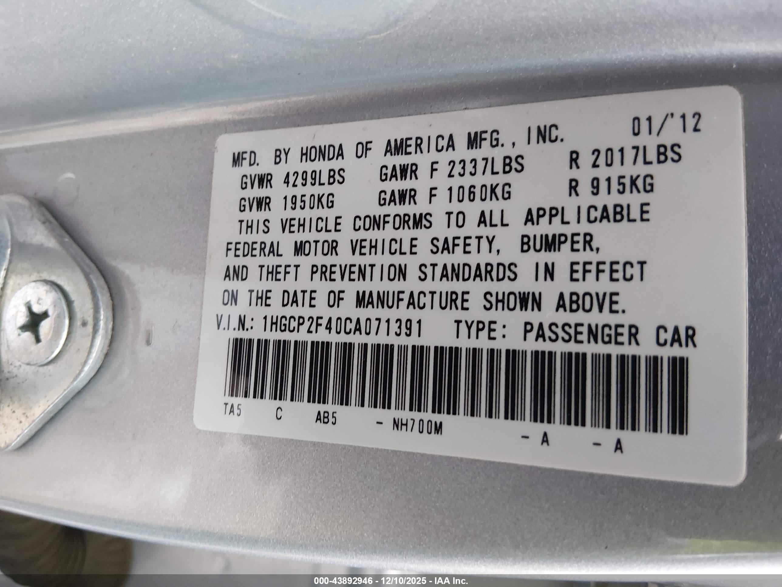 HONDA ACCORD image 9