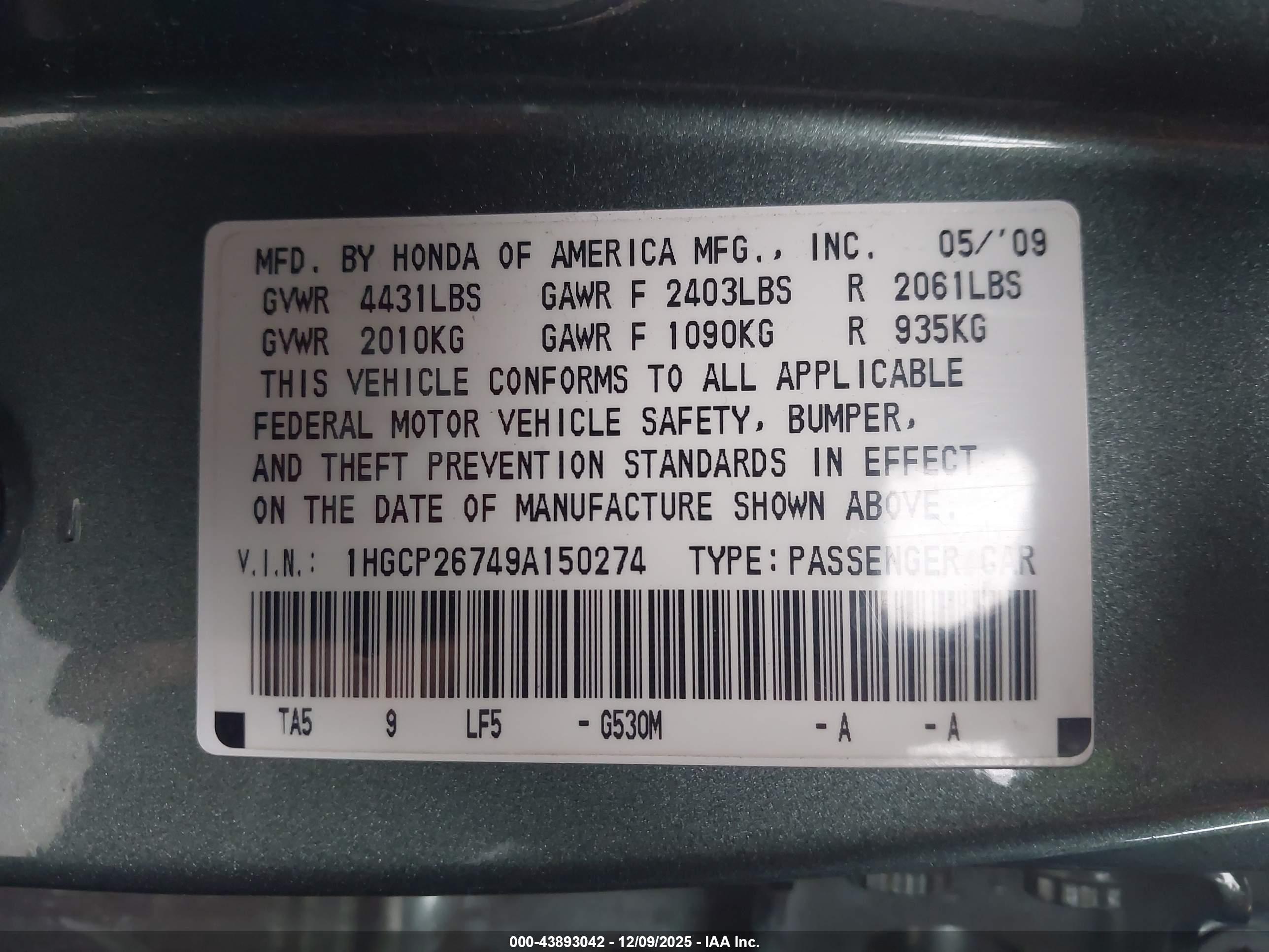 HONDA ACCORD image 9