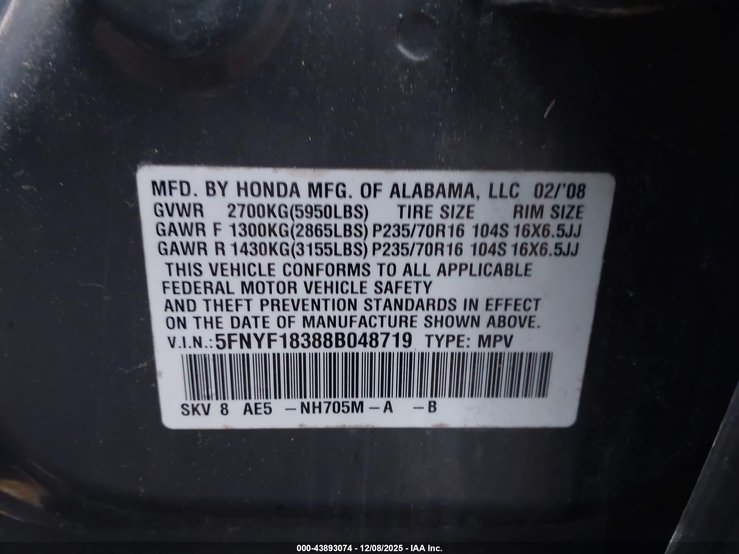 HONDA PILOT image 9