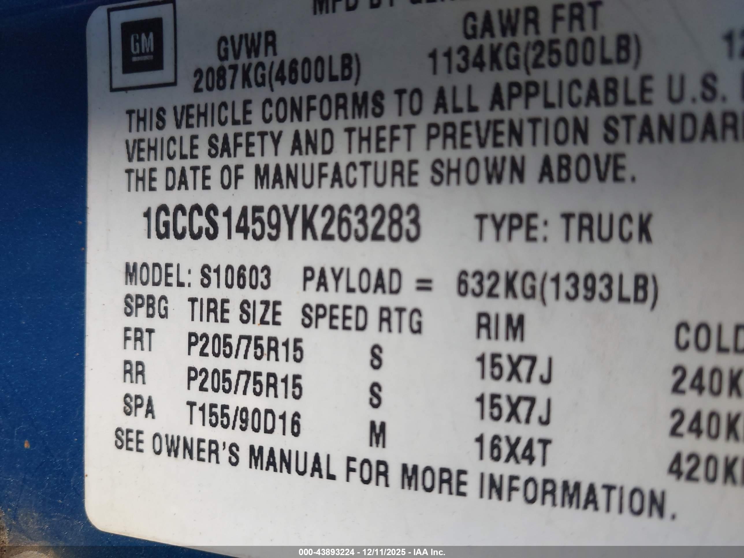 CHEVROLET S-10 image 9