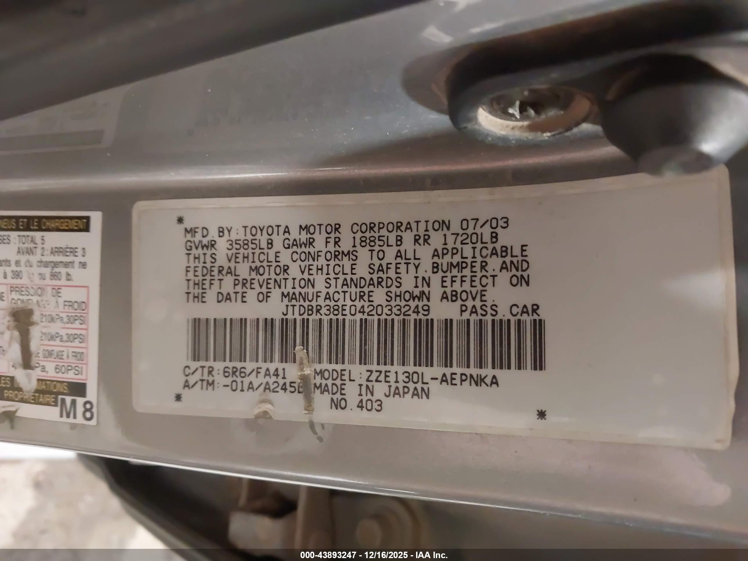 TOYOTA COROLLA image 9