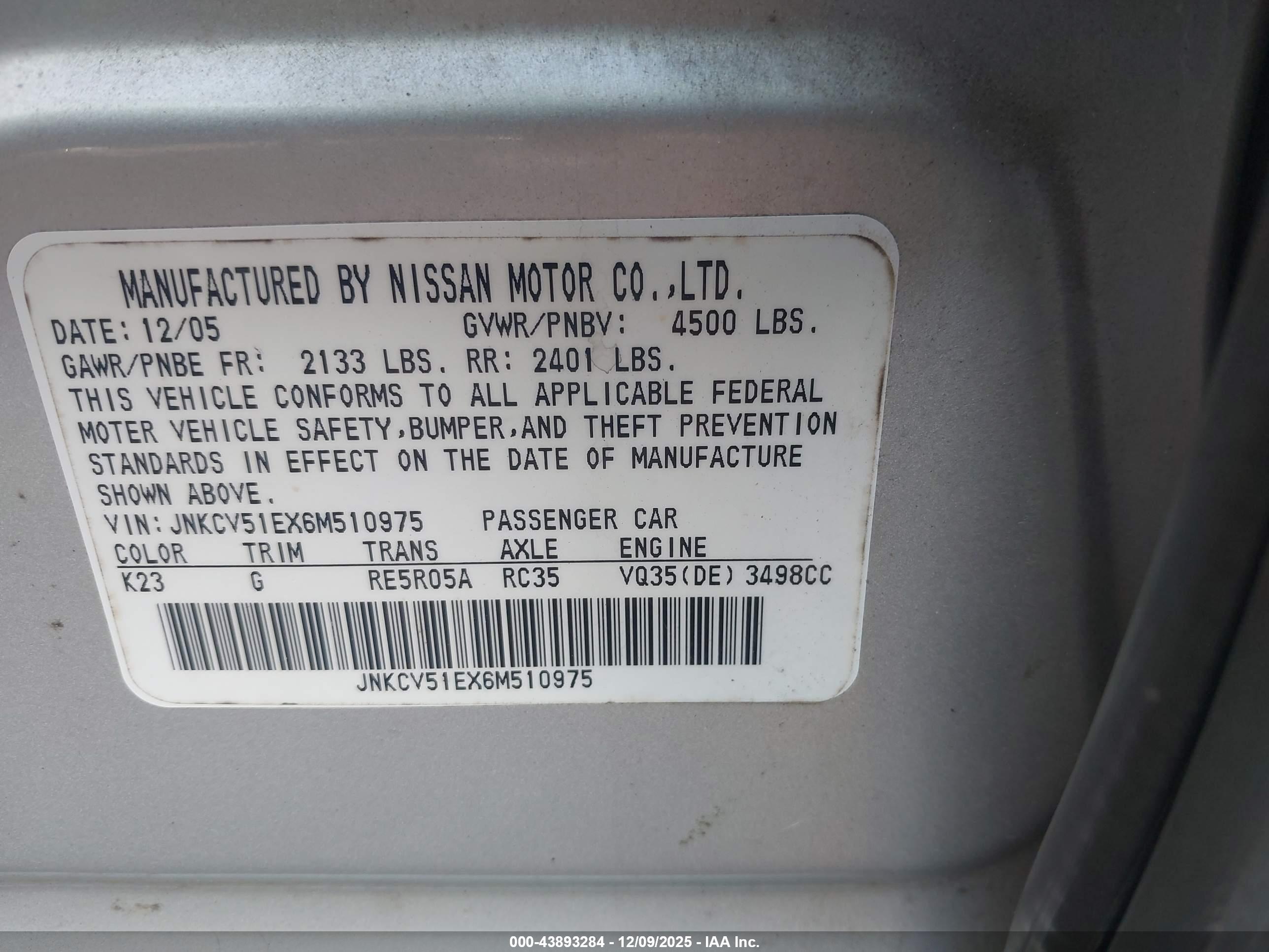 INFINITI G35 image 9
