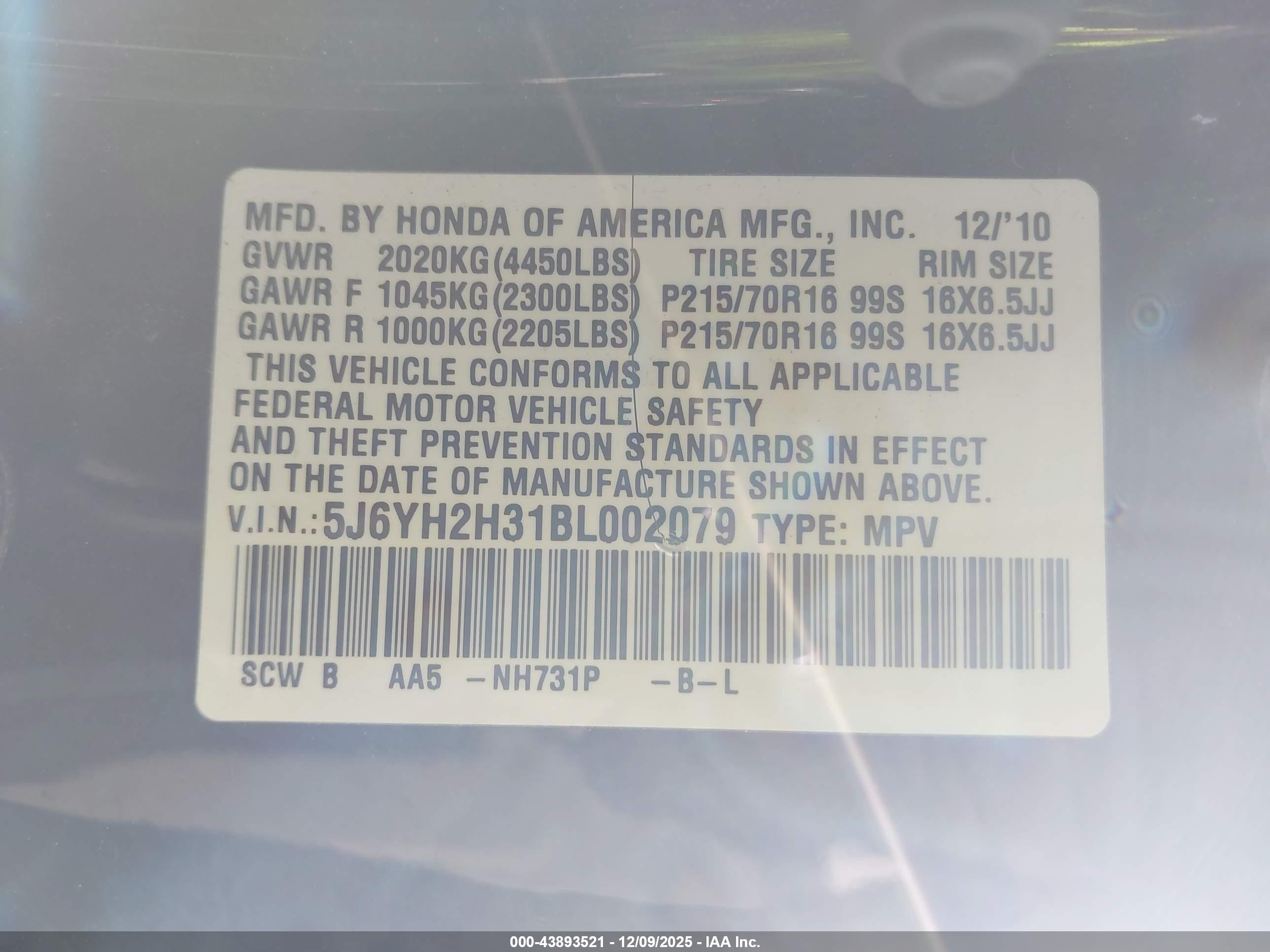 HONDA ELEMENT image 9