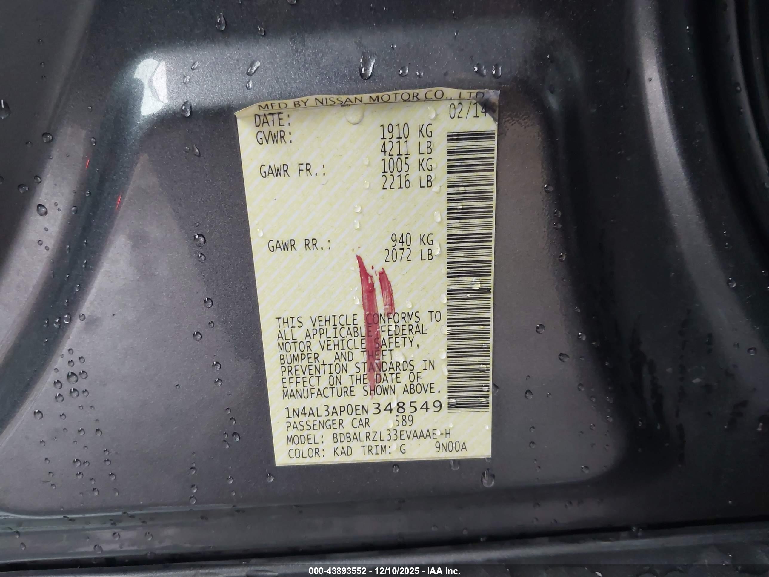 NISSAN ALTIMA image 9