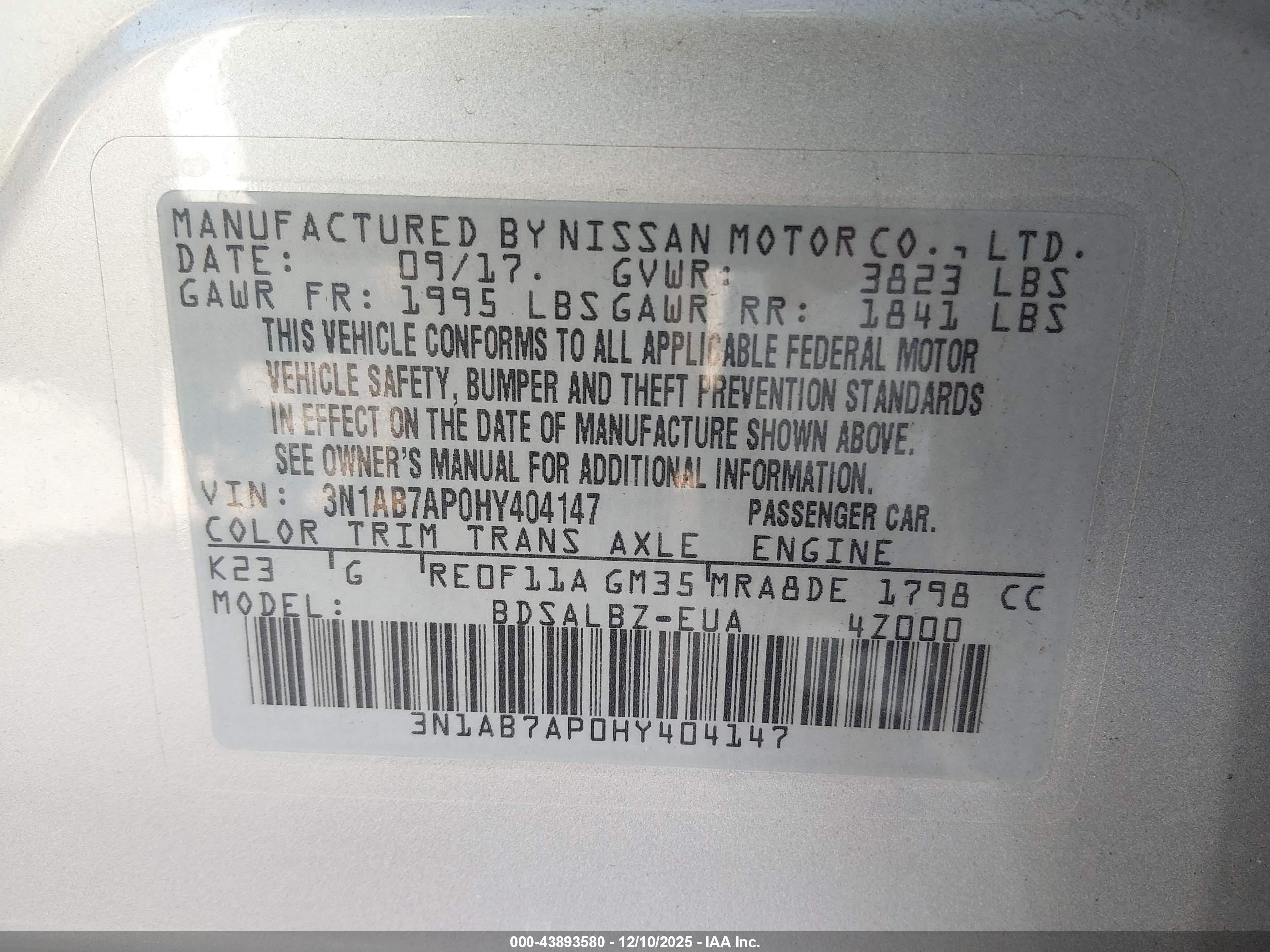 NISSAN SENTRA image 9