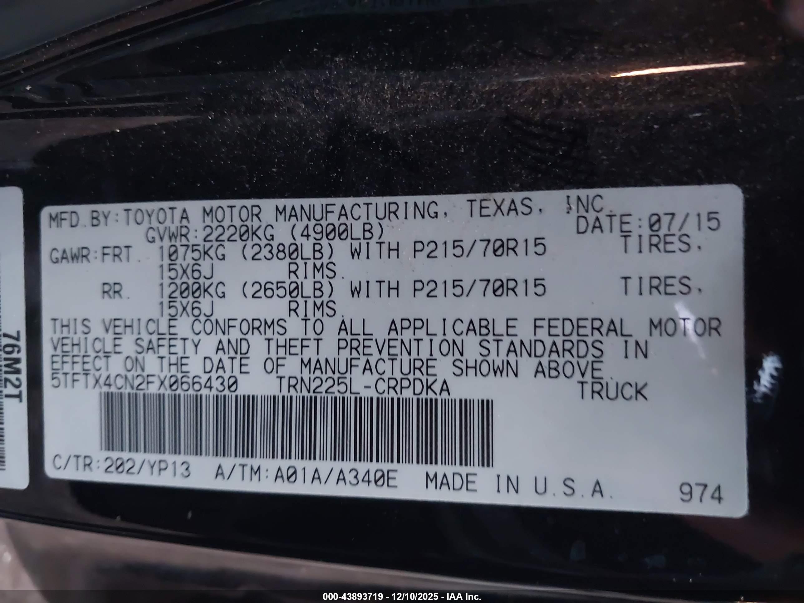 TOYOTA TACOMA image 9
