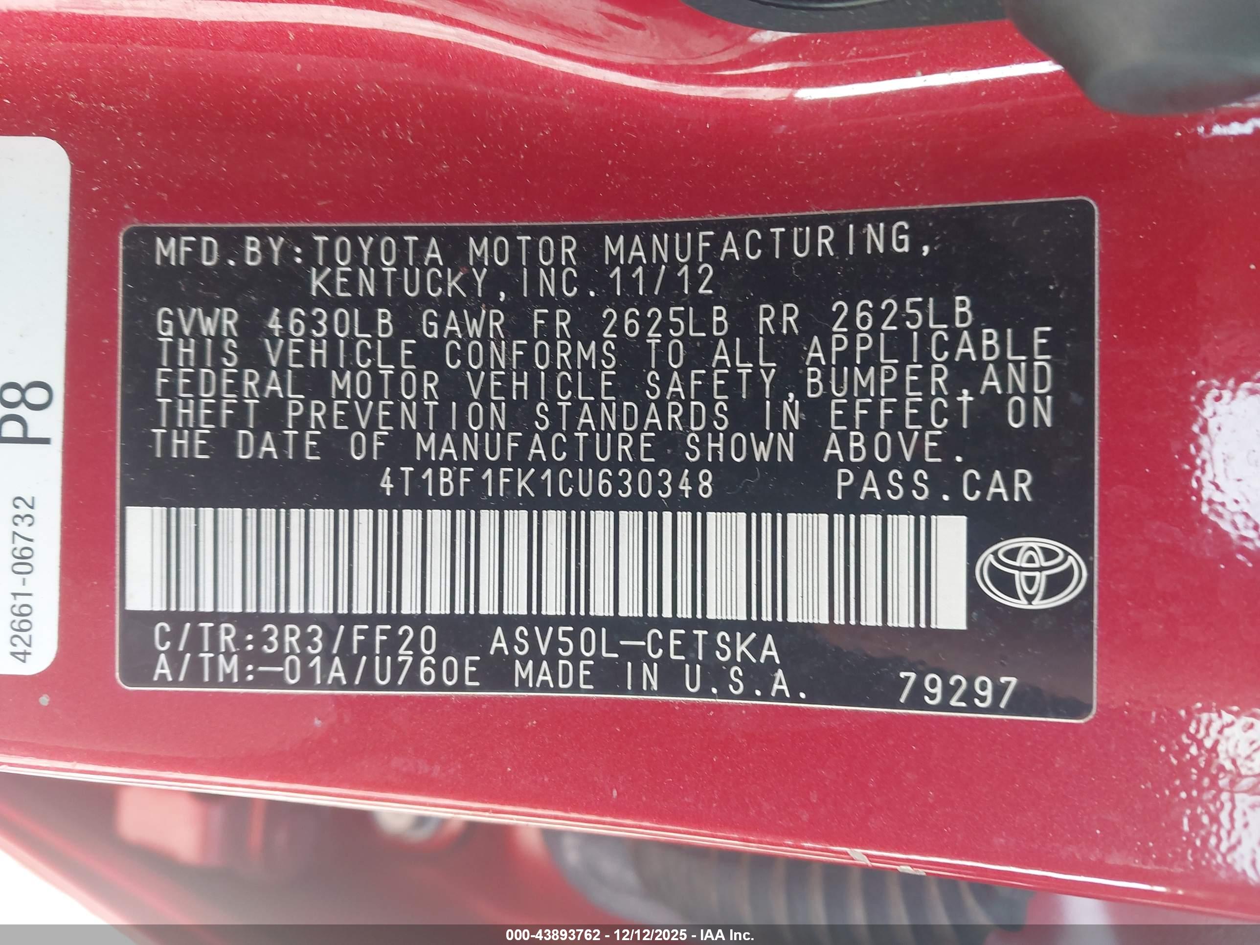 TOYOTA CAMRY image 9