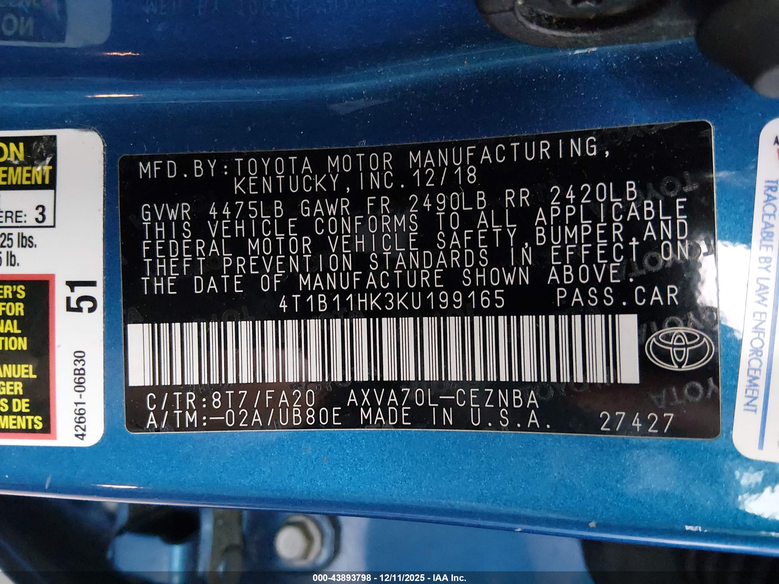 TOYOTA CAMRY image 9
