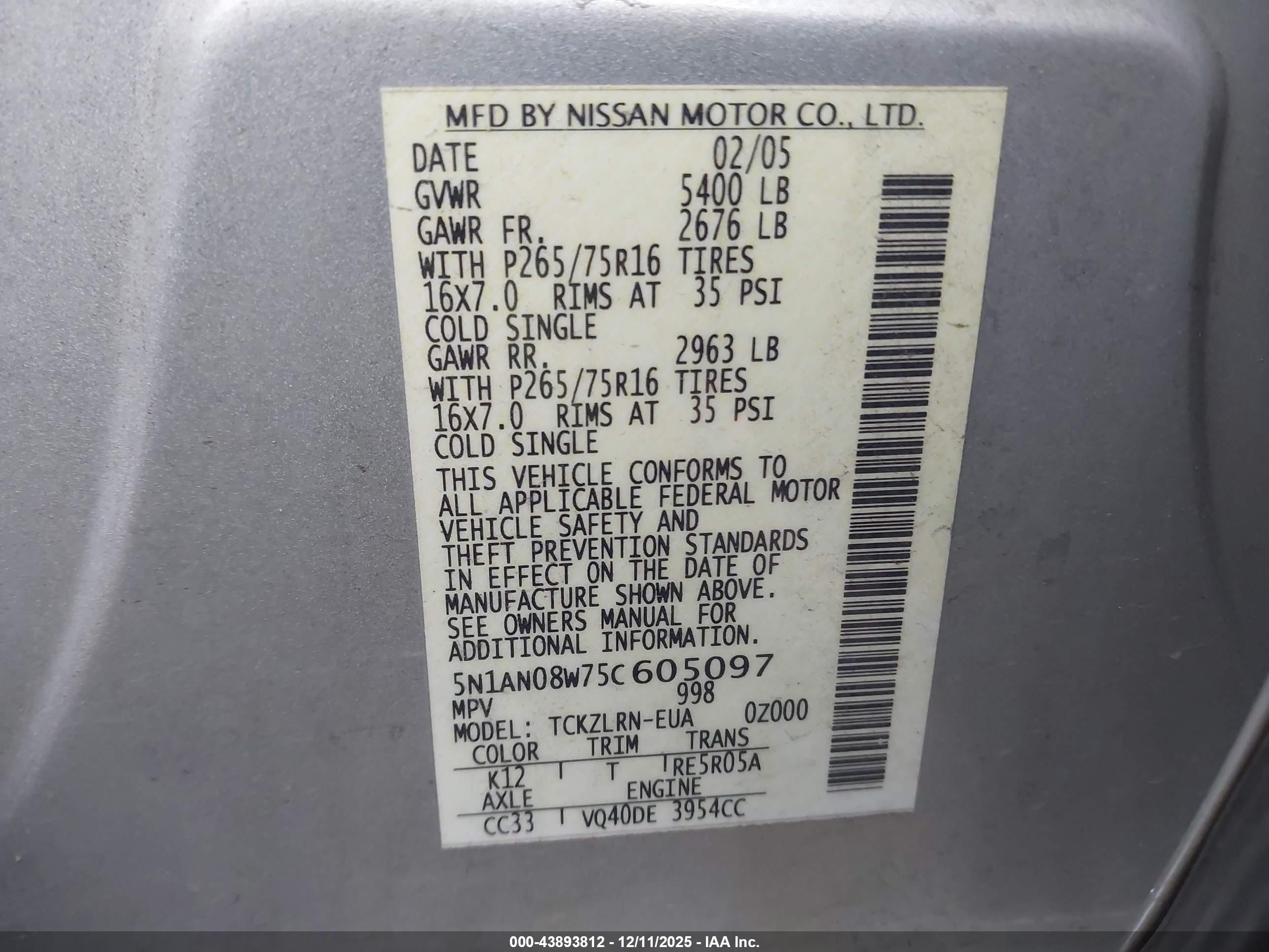 NISSAN XTERRA image 9