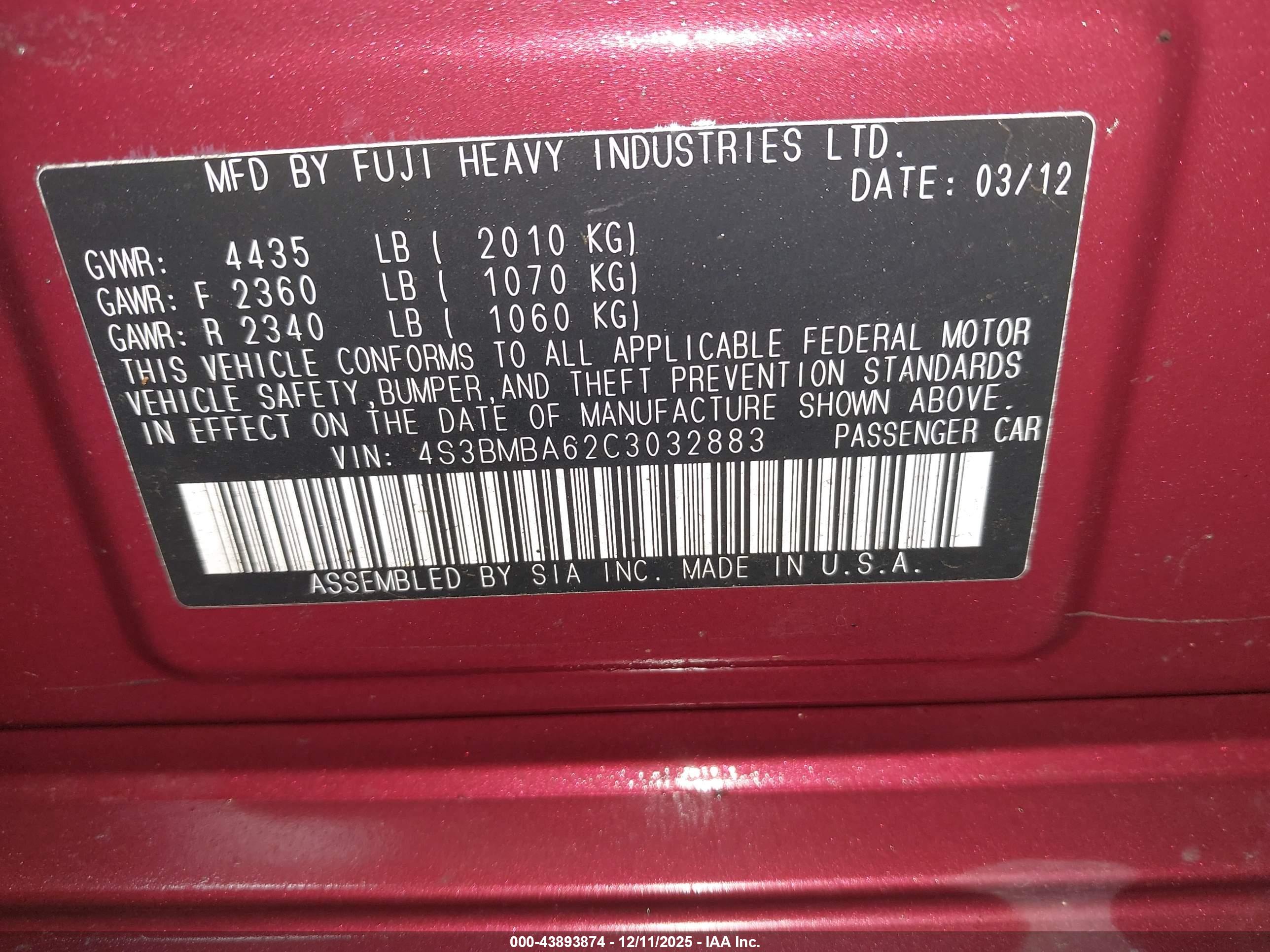 SUBARU LEGACY image 9
