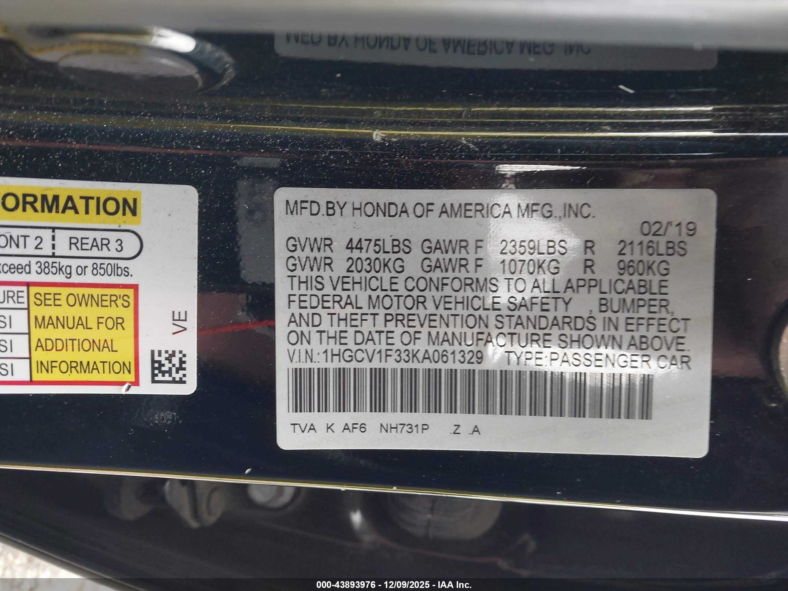 HONDA ACCORD image 9
