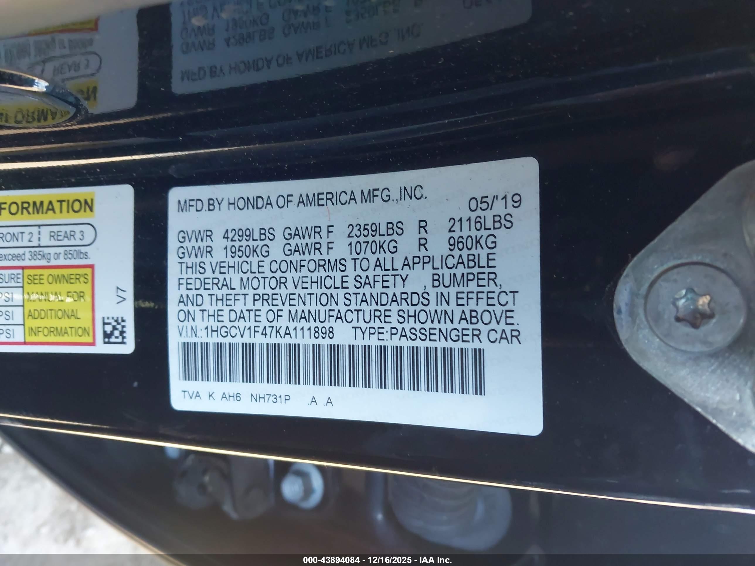 HONDA ACCORD image 9