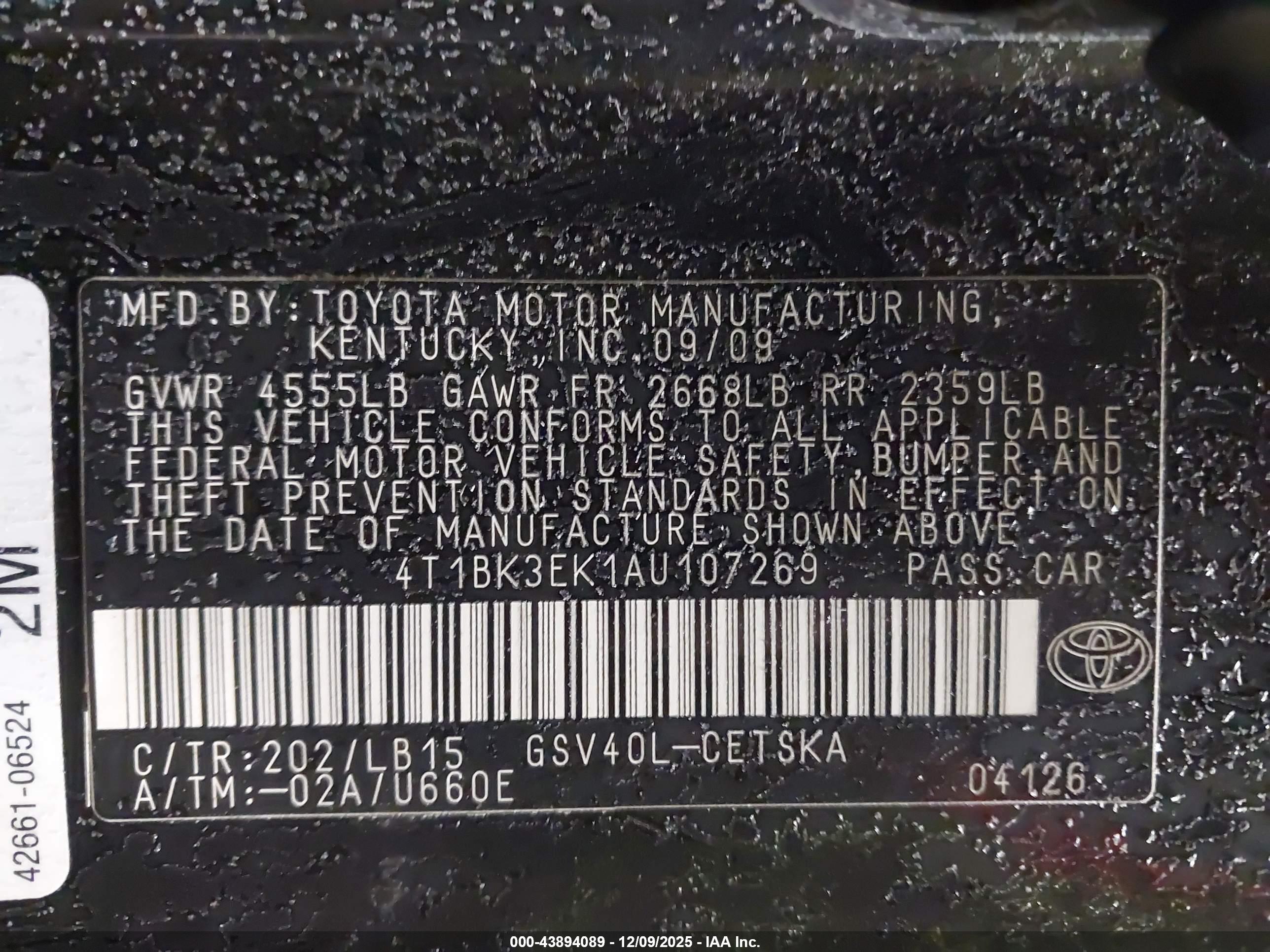TOYOTA CAMRY image 9