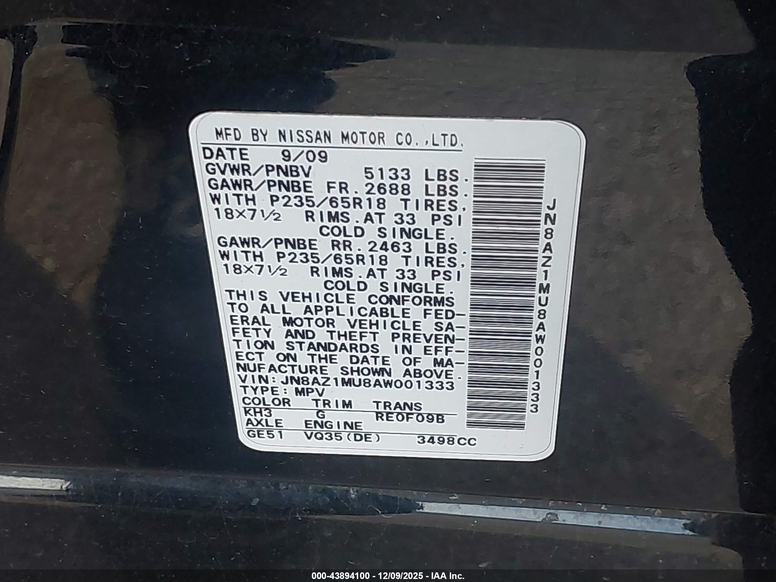 NISSAN MURANO image 9