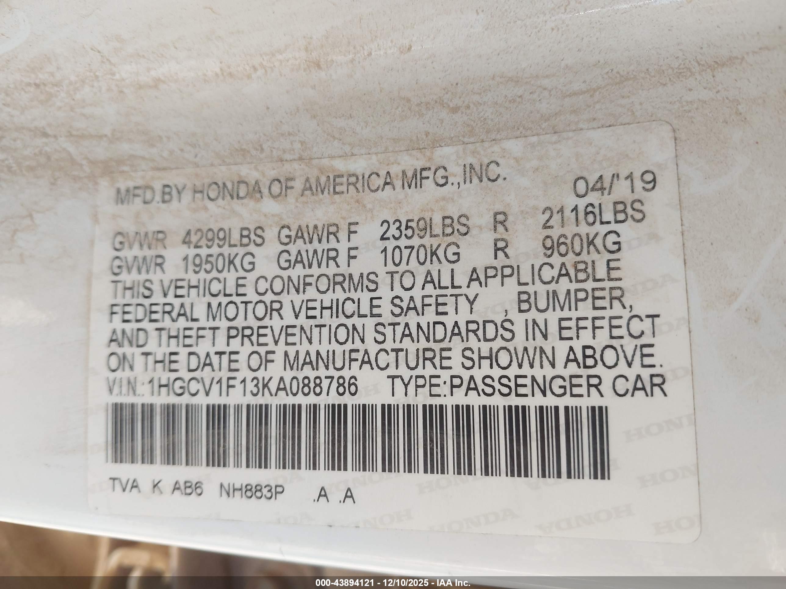 HONDA ACCORD image 9