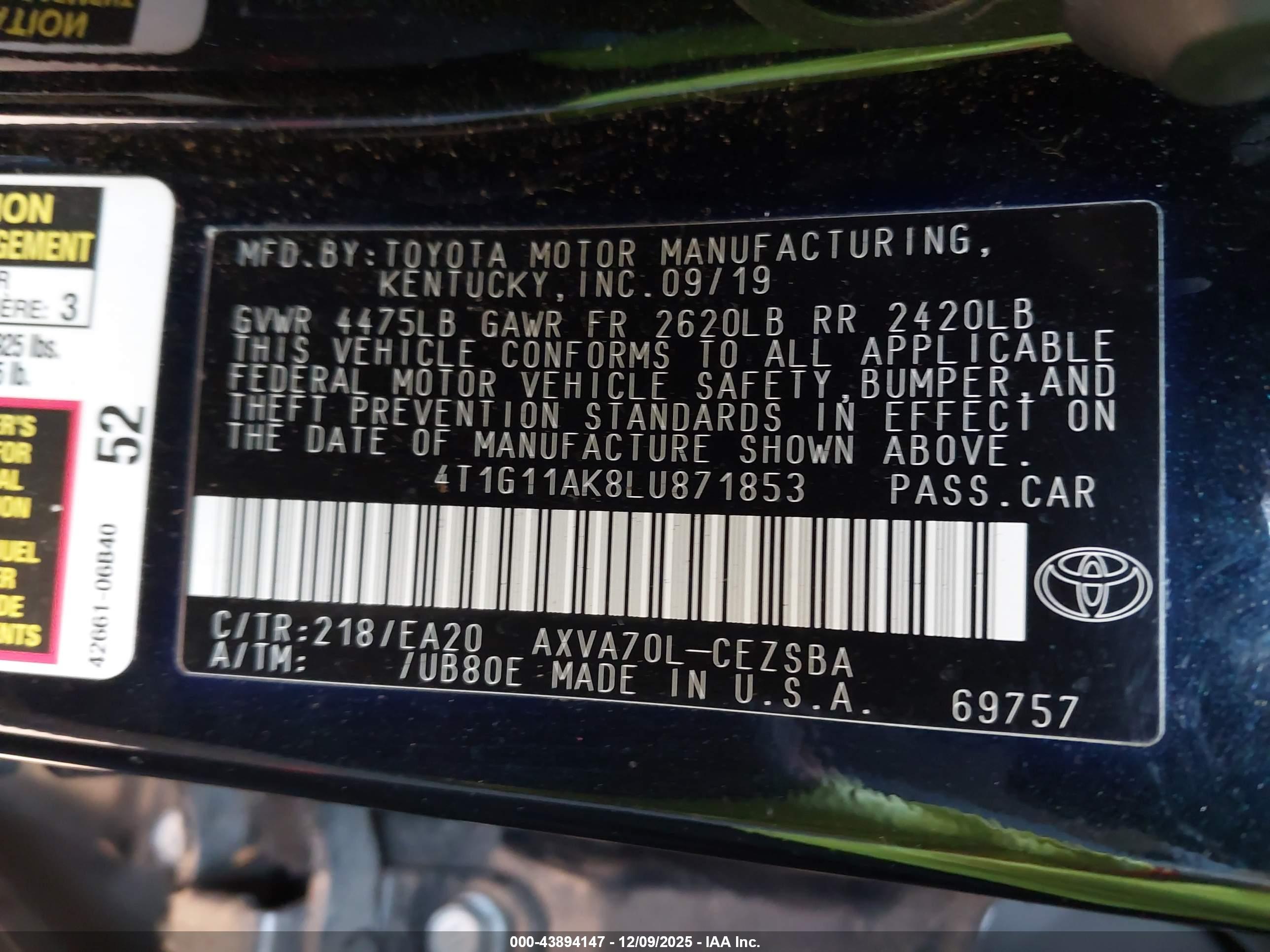 TOYOTA CAMRY image 9