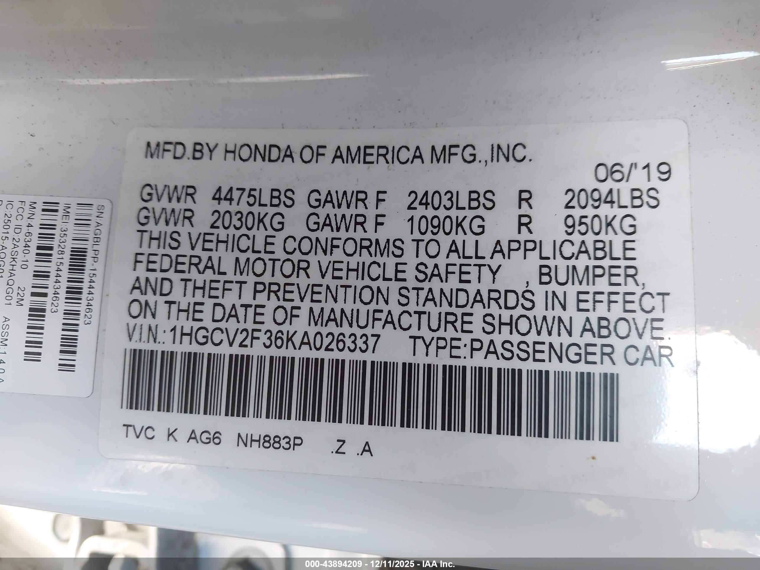 HONDA ACCORD image 9