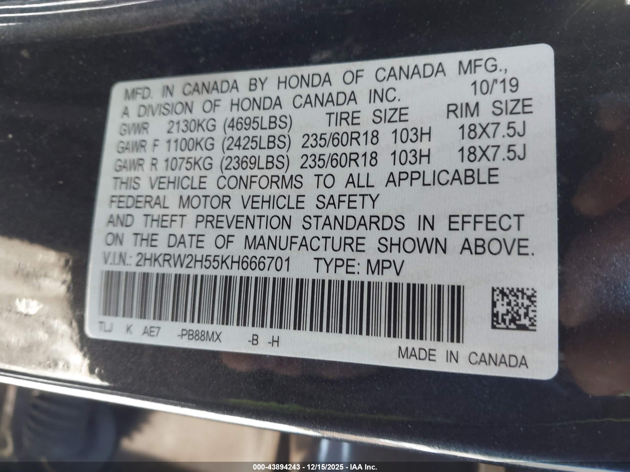 HONDA CR-V image 9