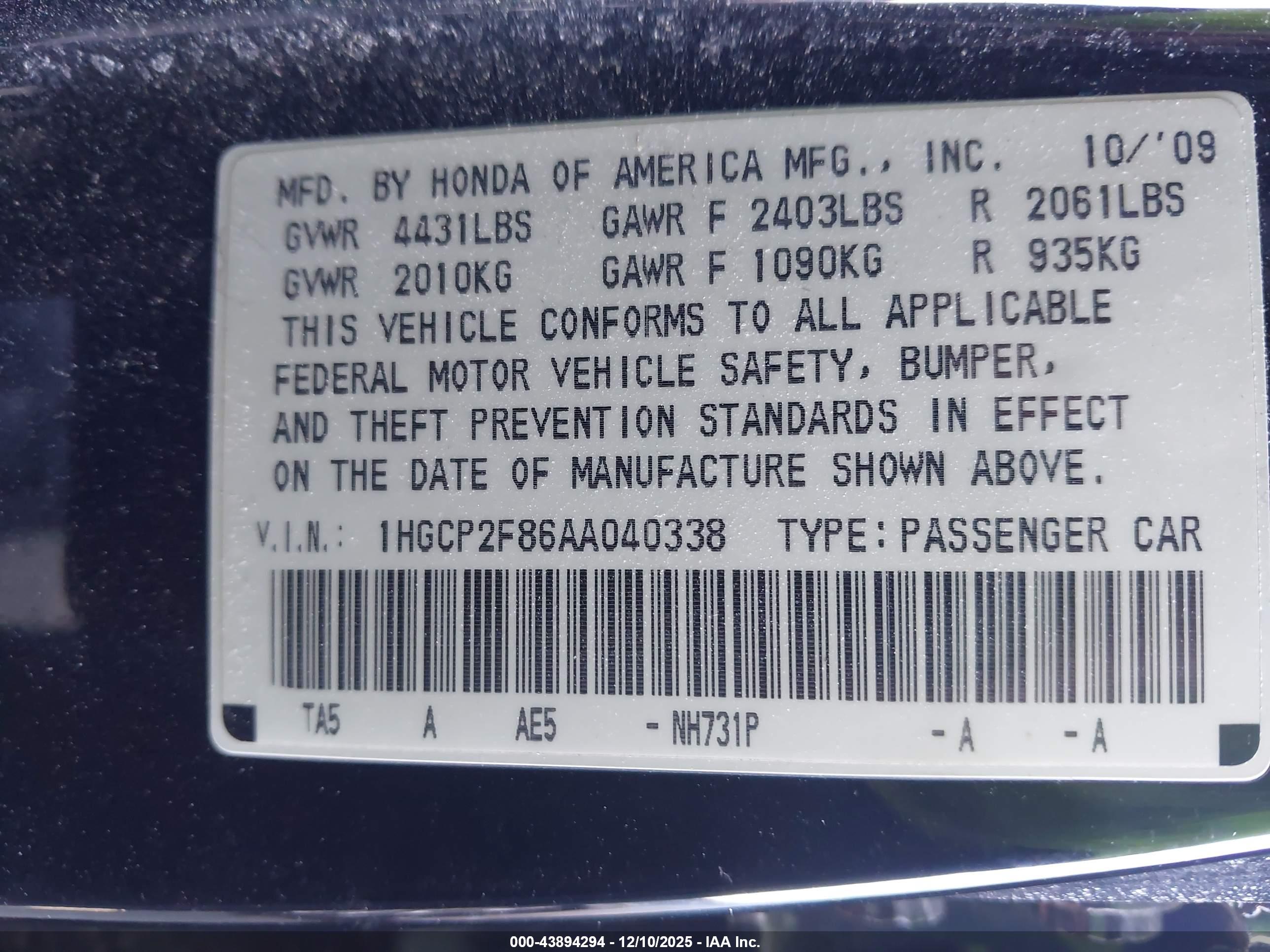 HONDA ACCORD image 9