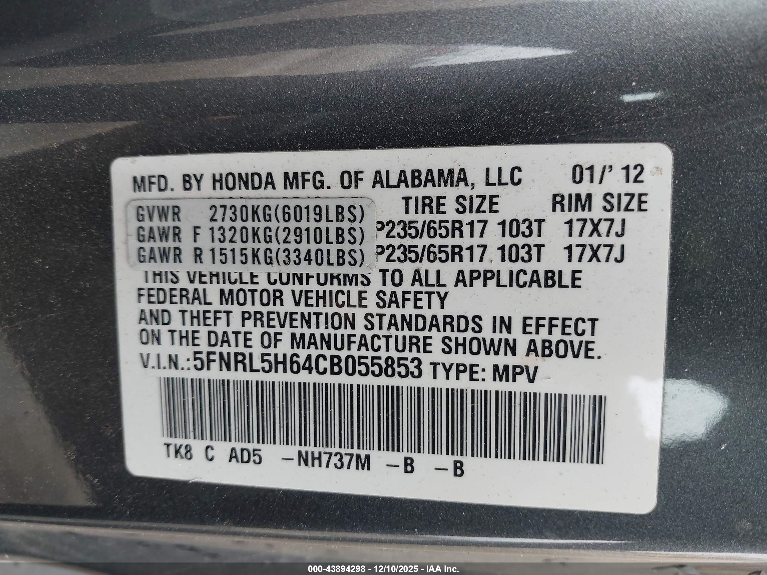 HONDA ODYSSEY image 9