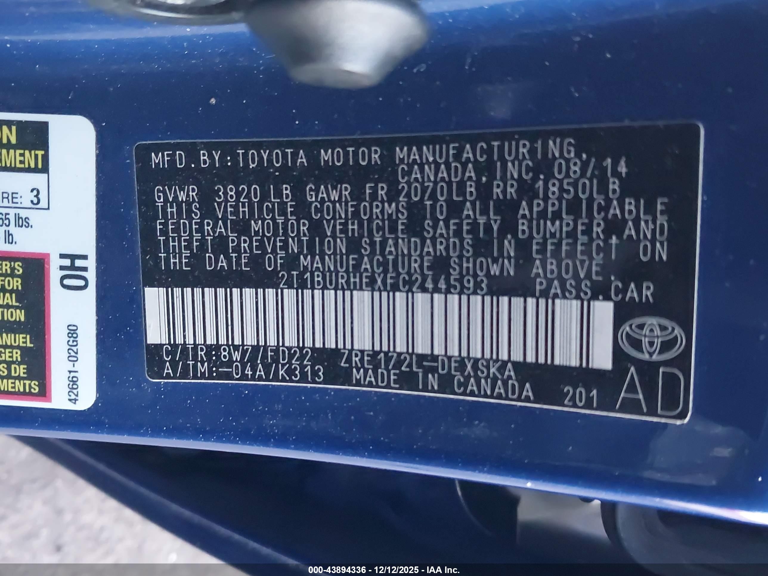 TOYOTA COROLLA image 9
