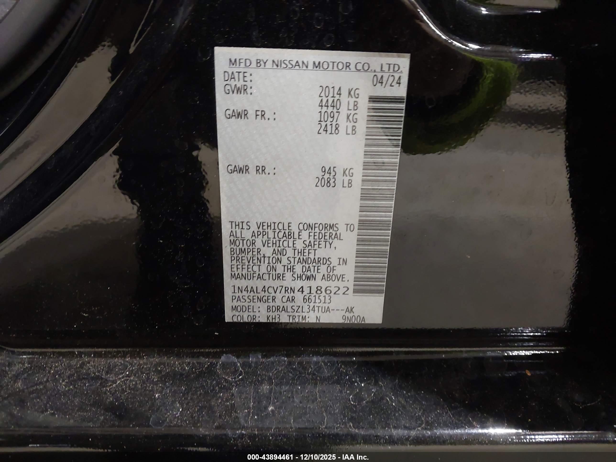 NISSAN ALTIMA image 9