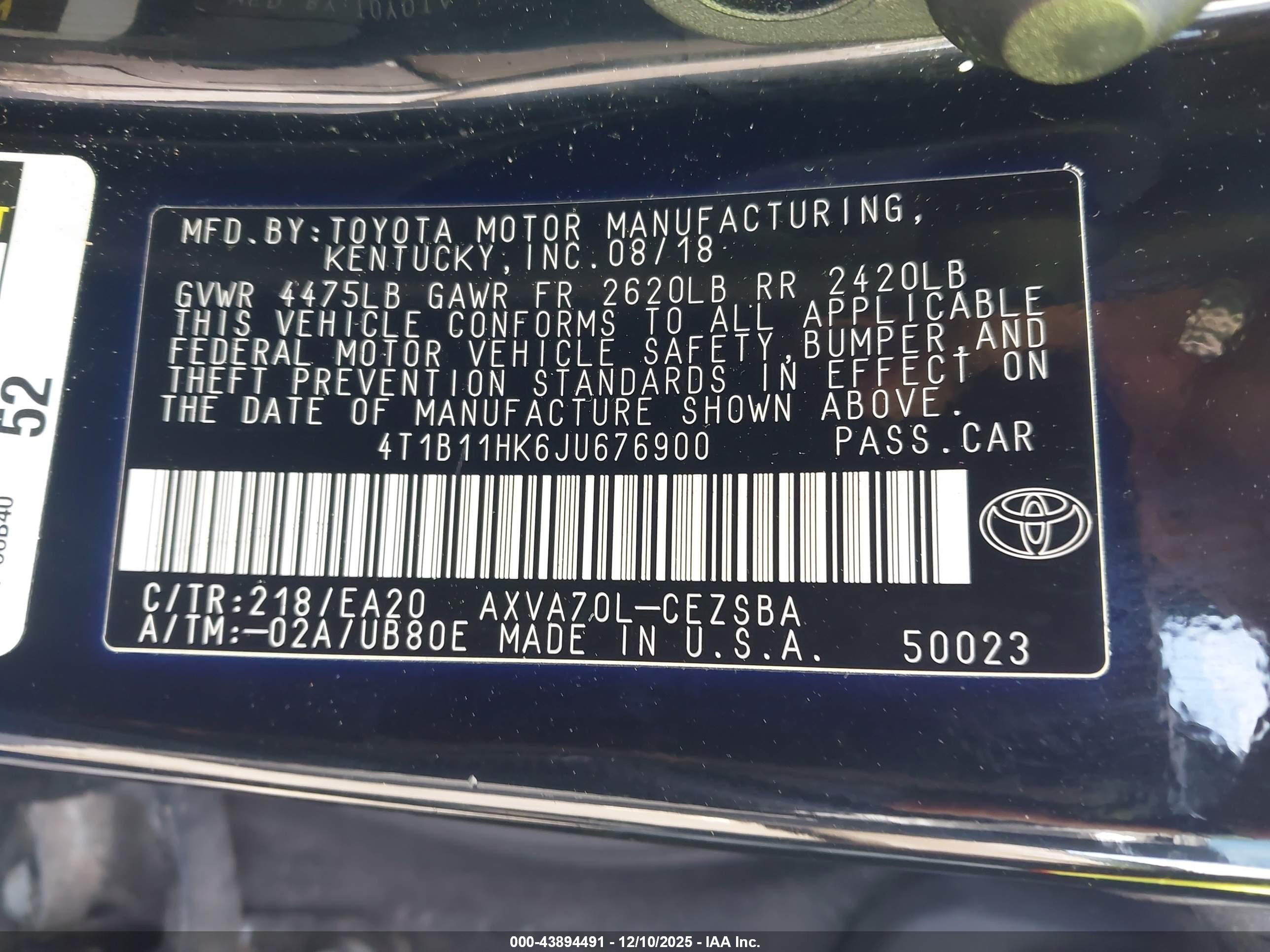 TOYOTA CAMRY image 9