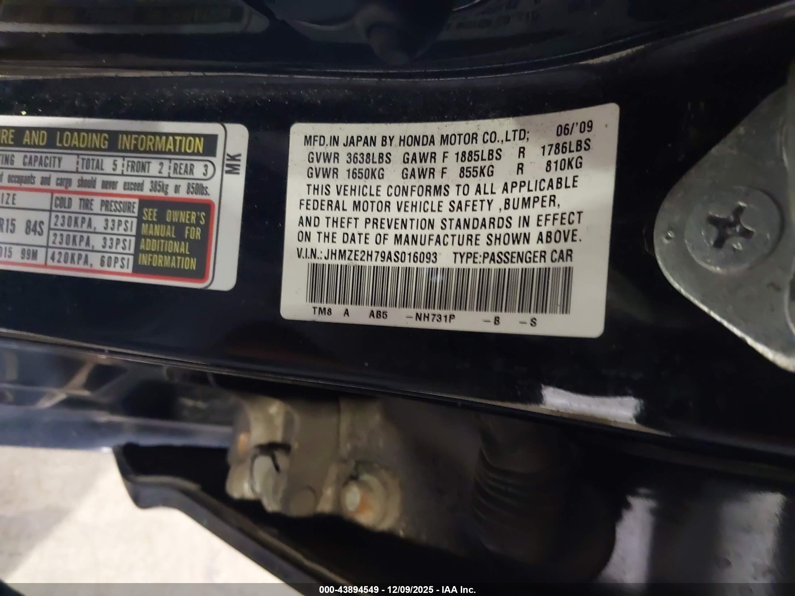 HONDA INSIGHT image 9