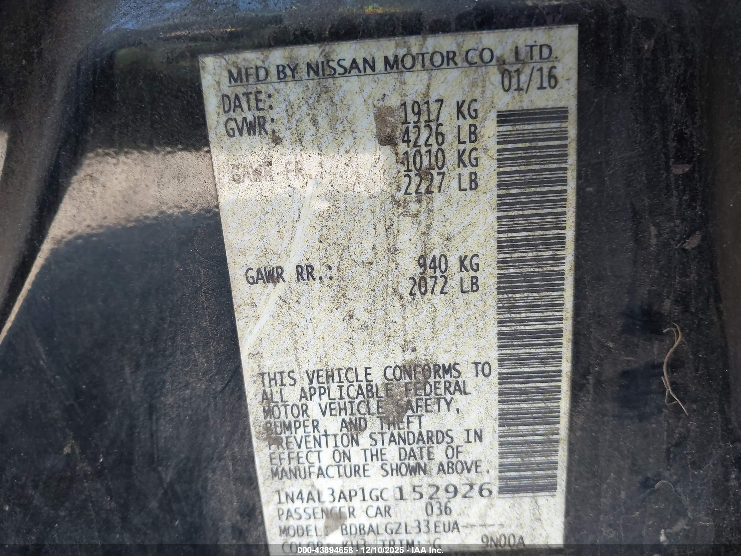 NISSAN ALTIMA image 9