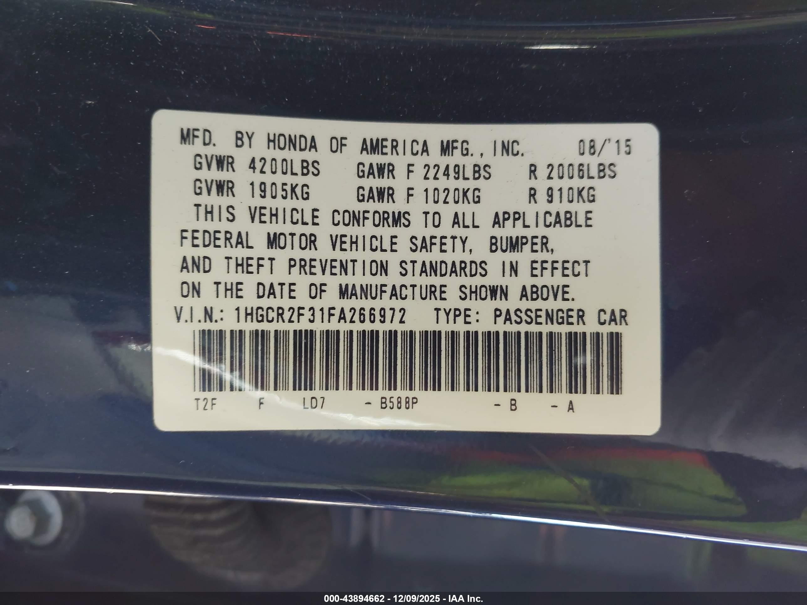 HONDA ACCORD image 9