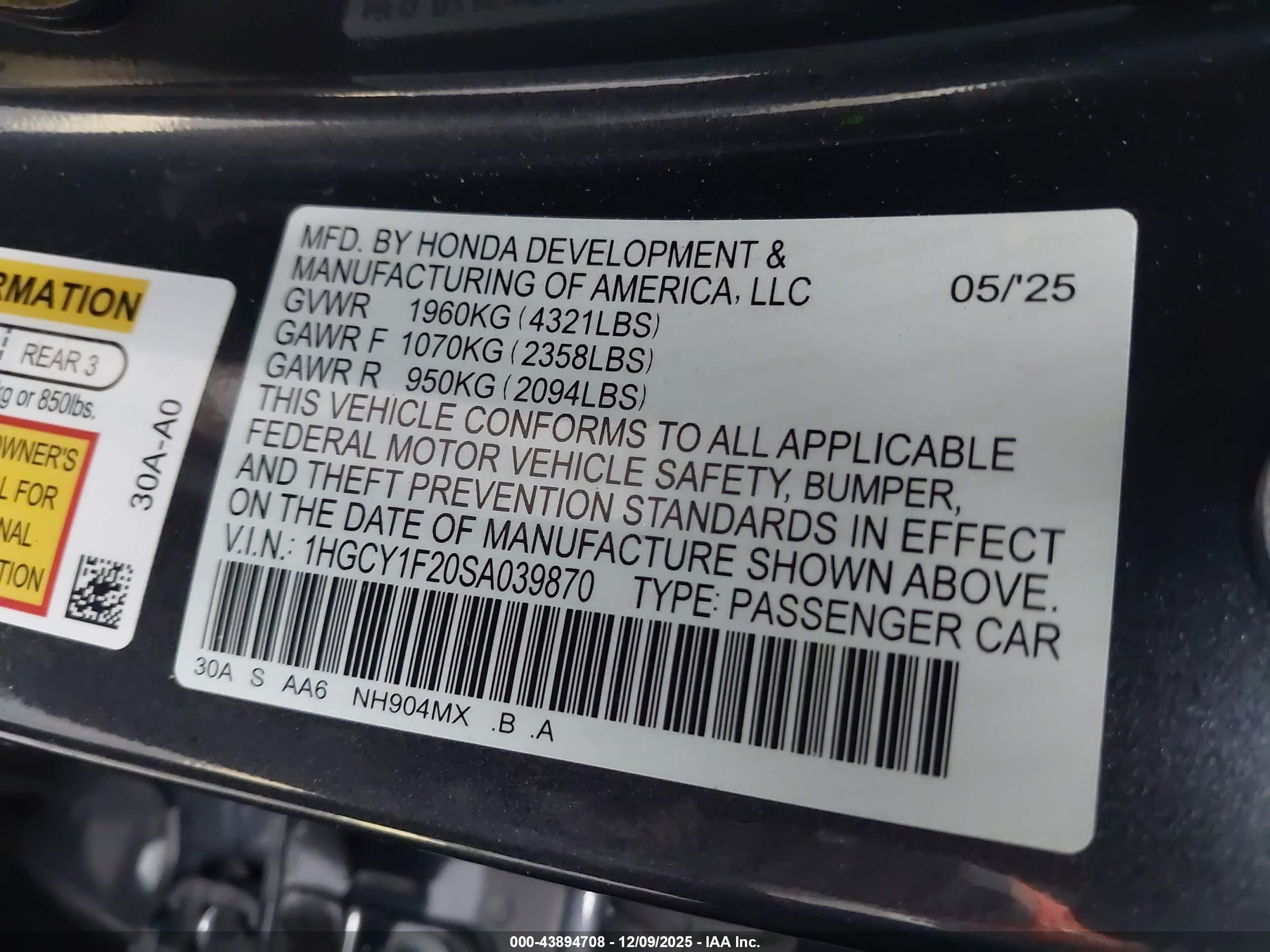 HONDA ACCORD image 9