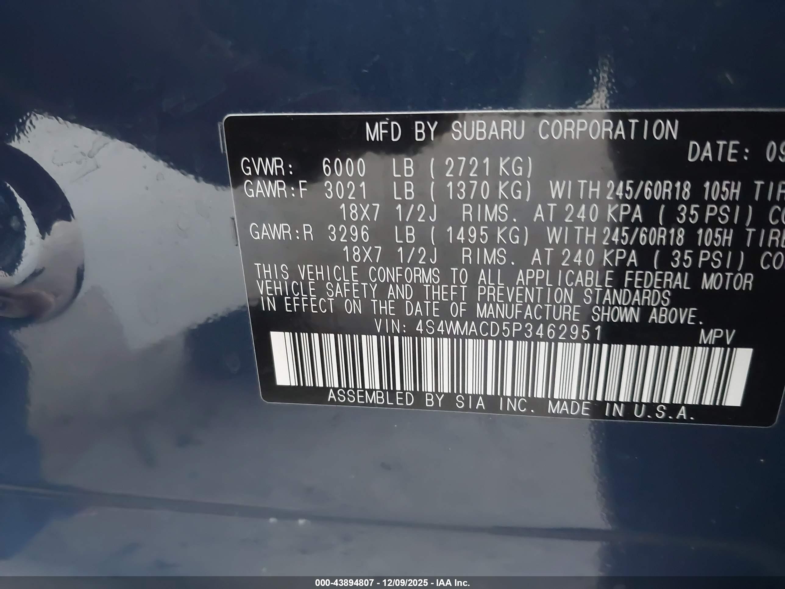 SUBARU ASCENT image 9