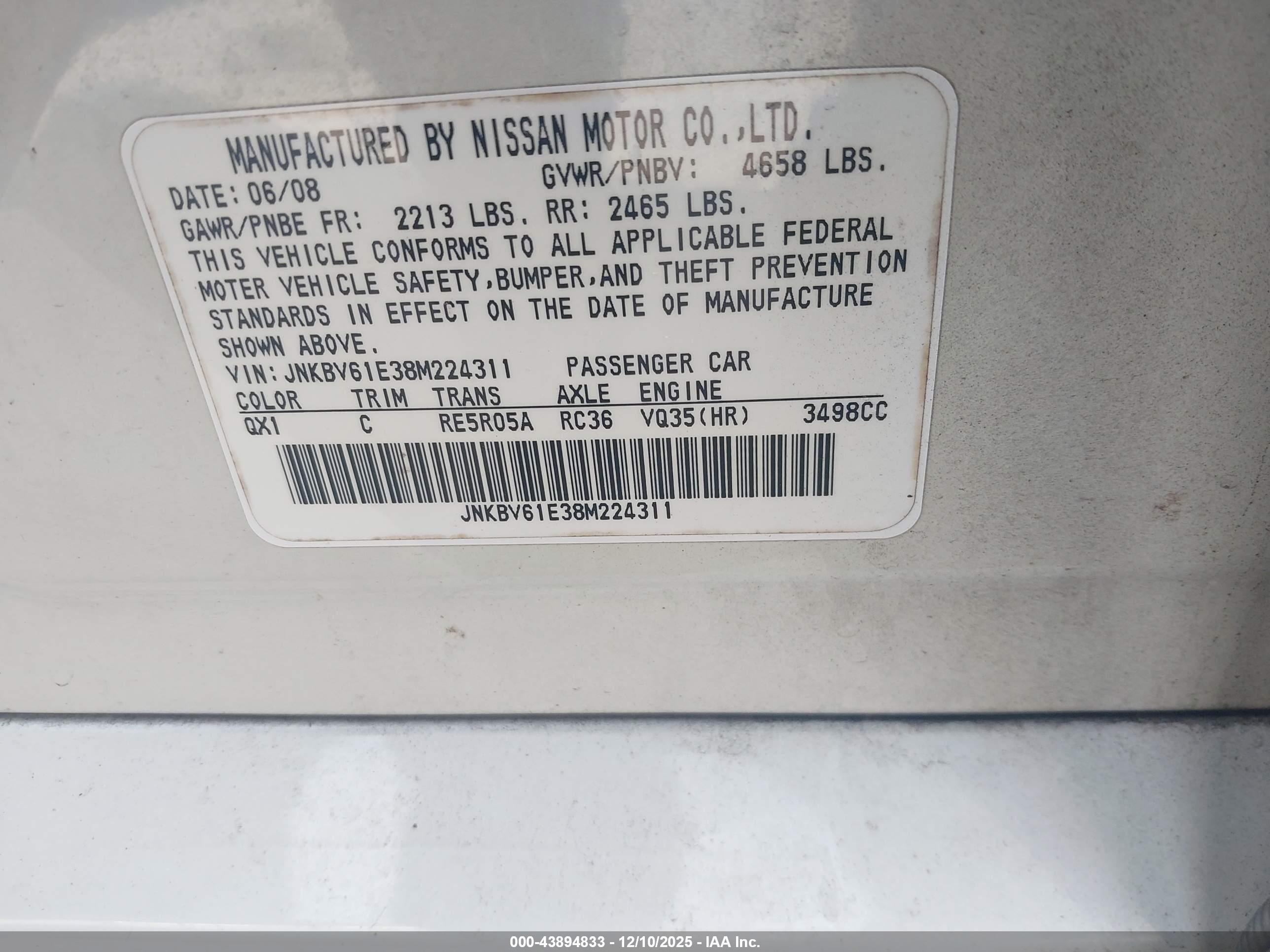 INFINITI G35 image 9