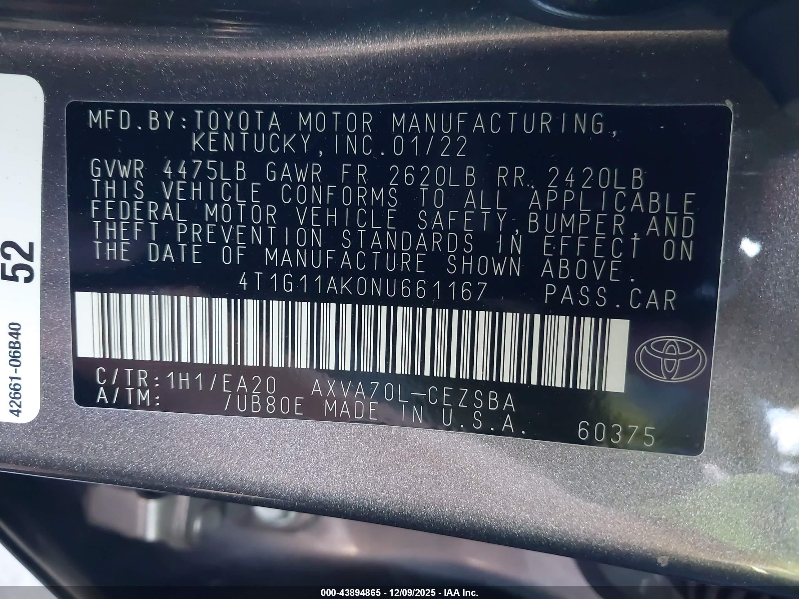 TOYOTA CAMRY image 9