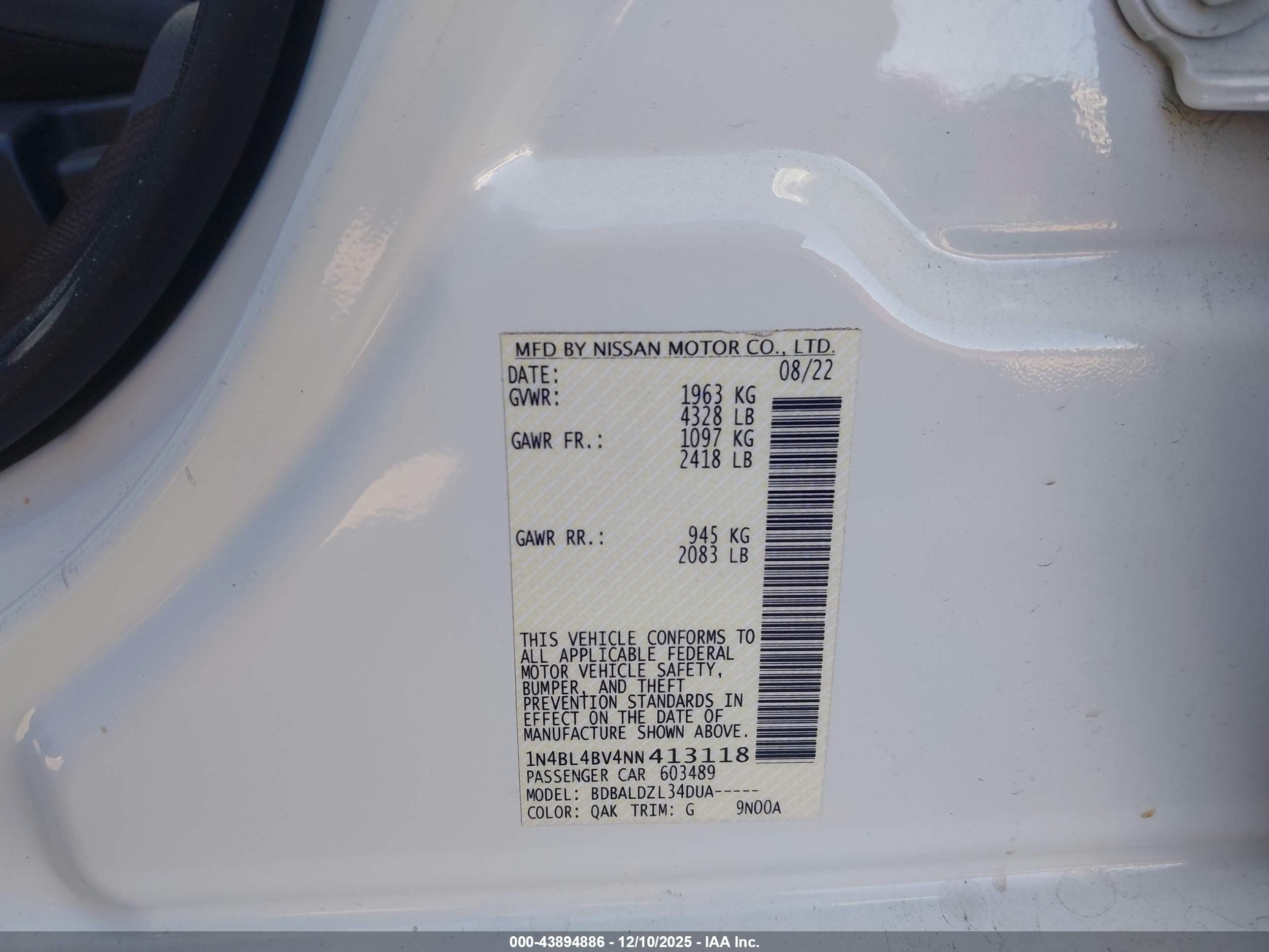 NISSAN ALTIMA image 9