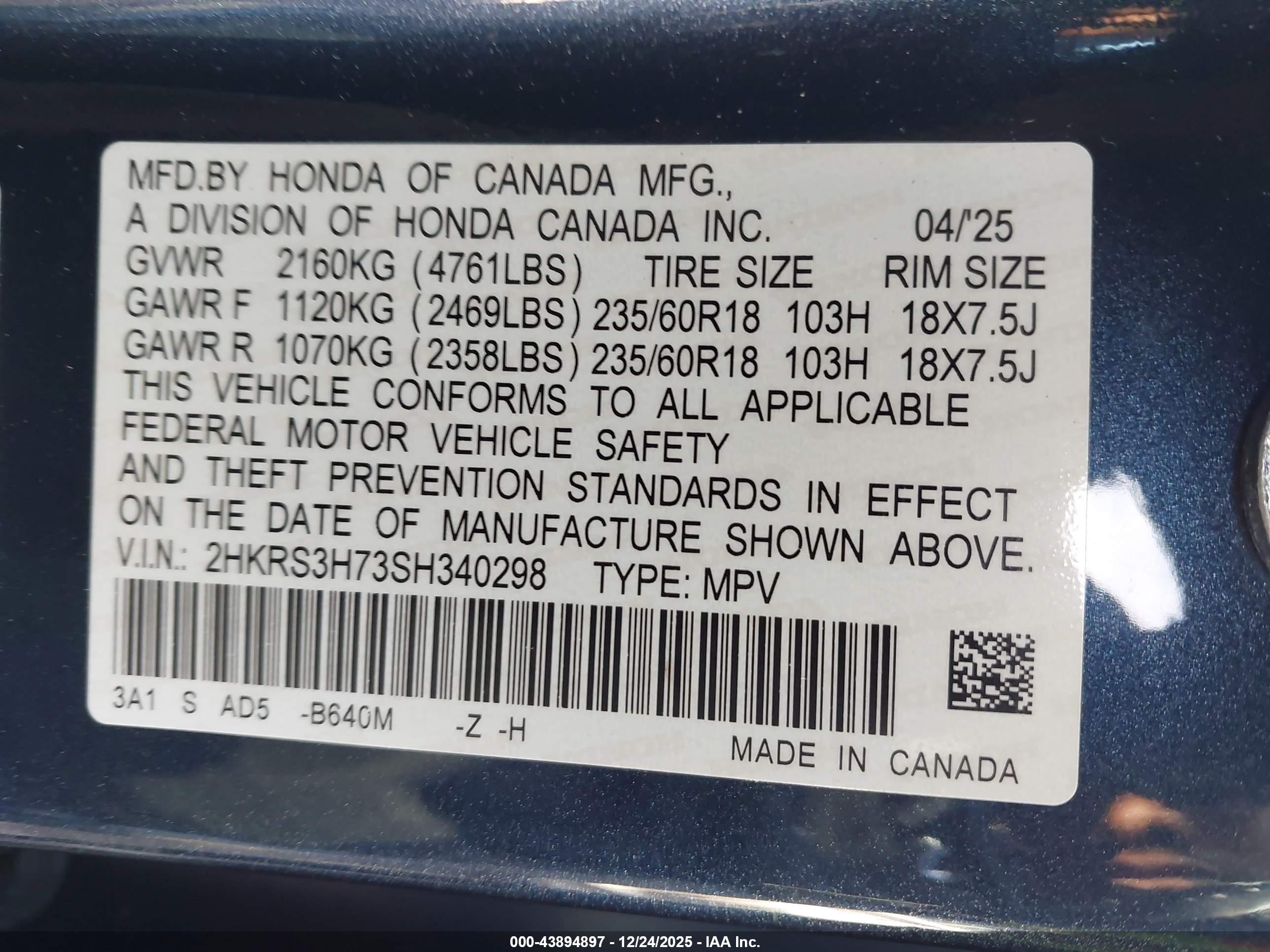 HONDA CR-V image 9