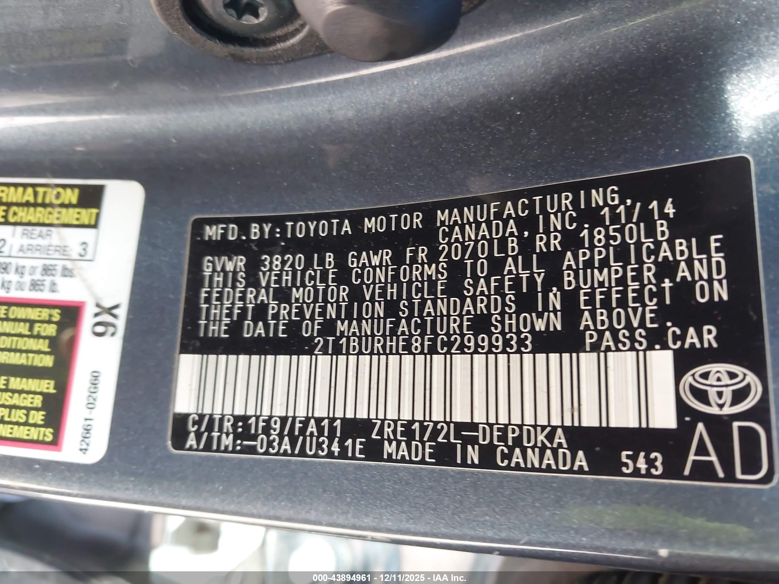 TOYOTA COROLLA image 9