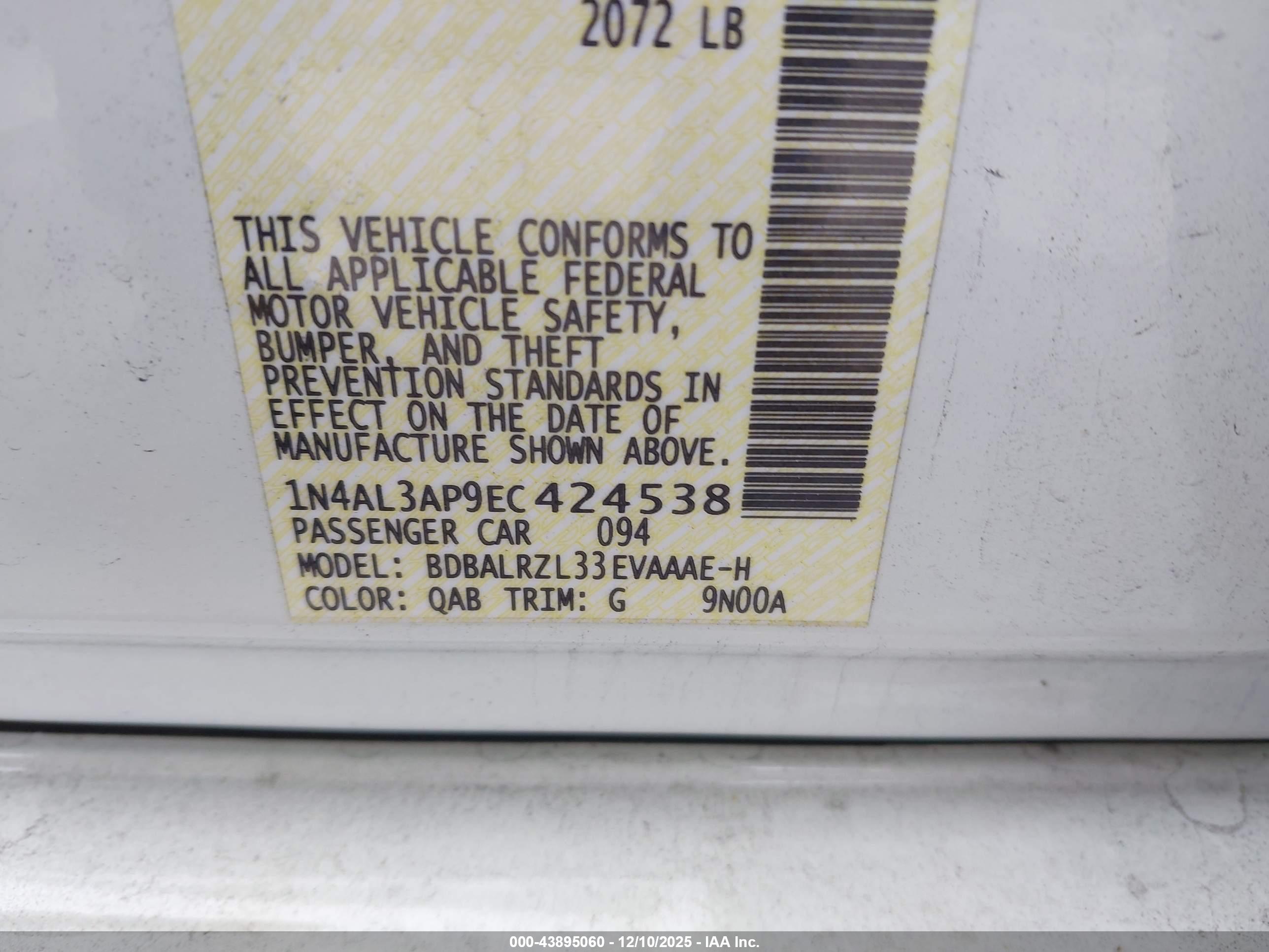 NISSAN ALTIMA image 9