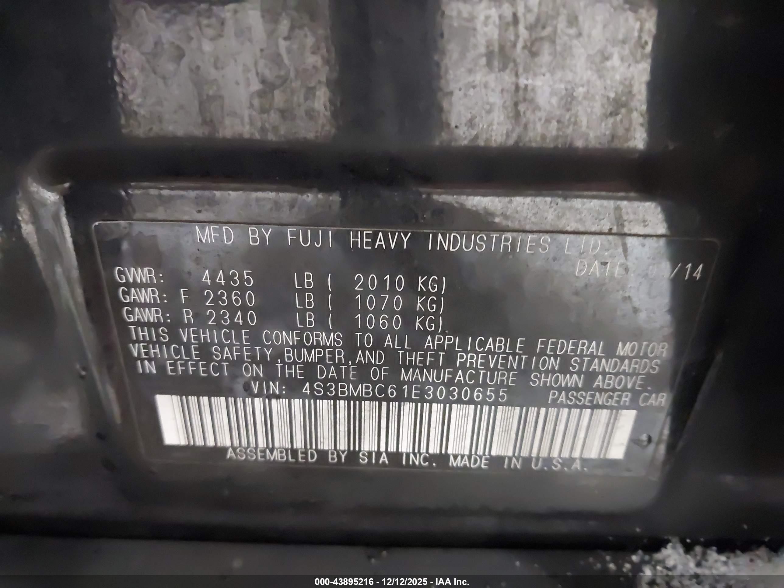 SUBARU LEGACY image 9