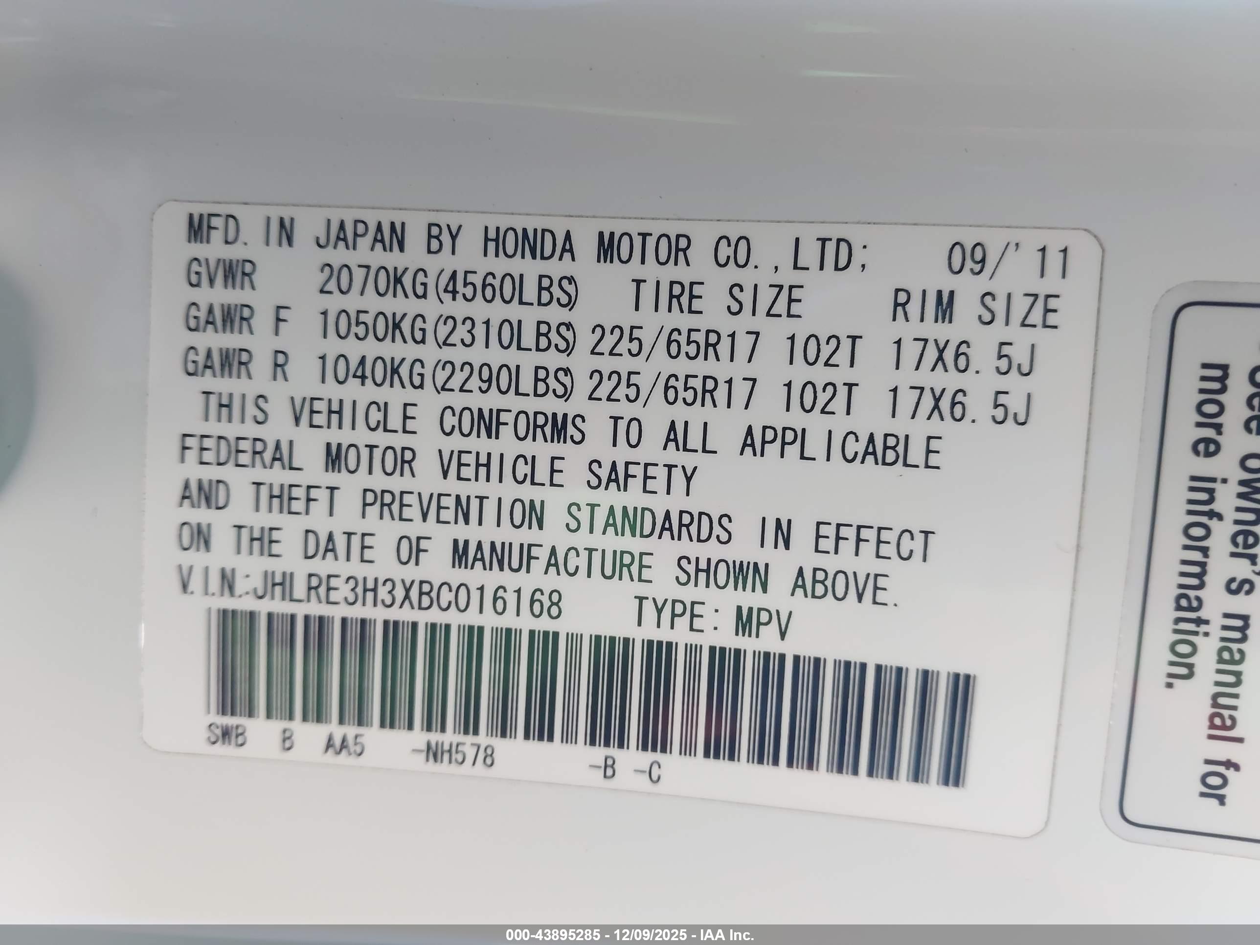 HONDA CR-V image 9