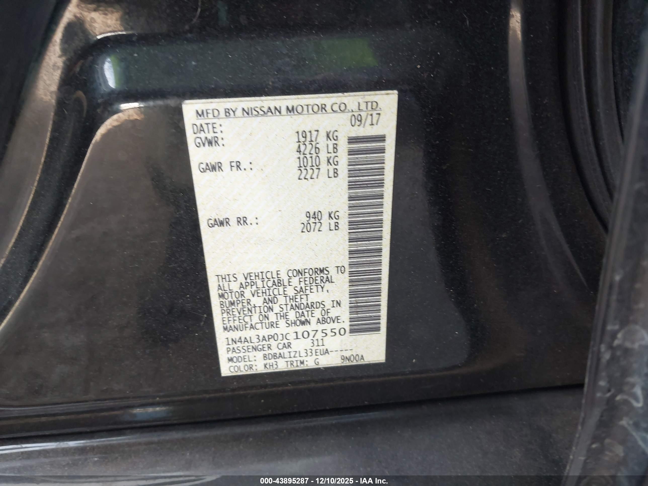 NISSAN ALTIMA image 9