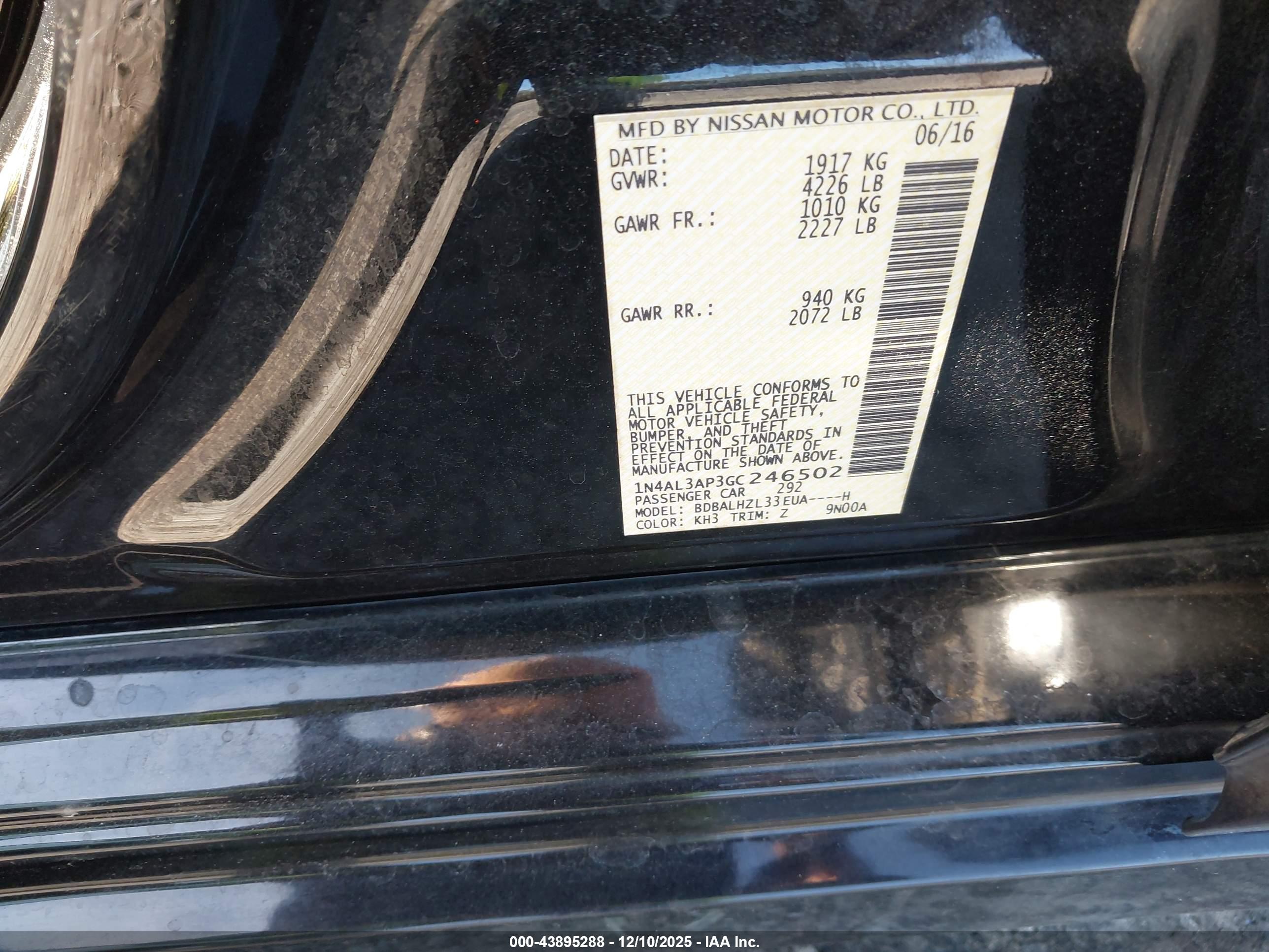 NISSAN ALTIMA image 9
