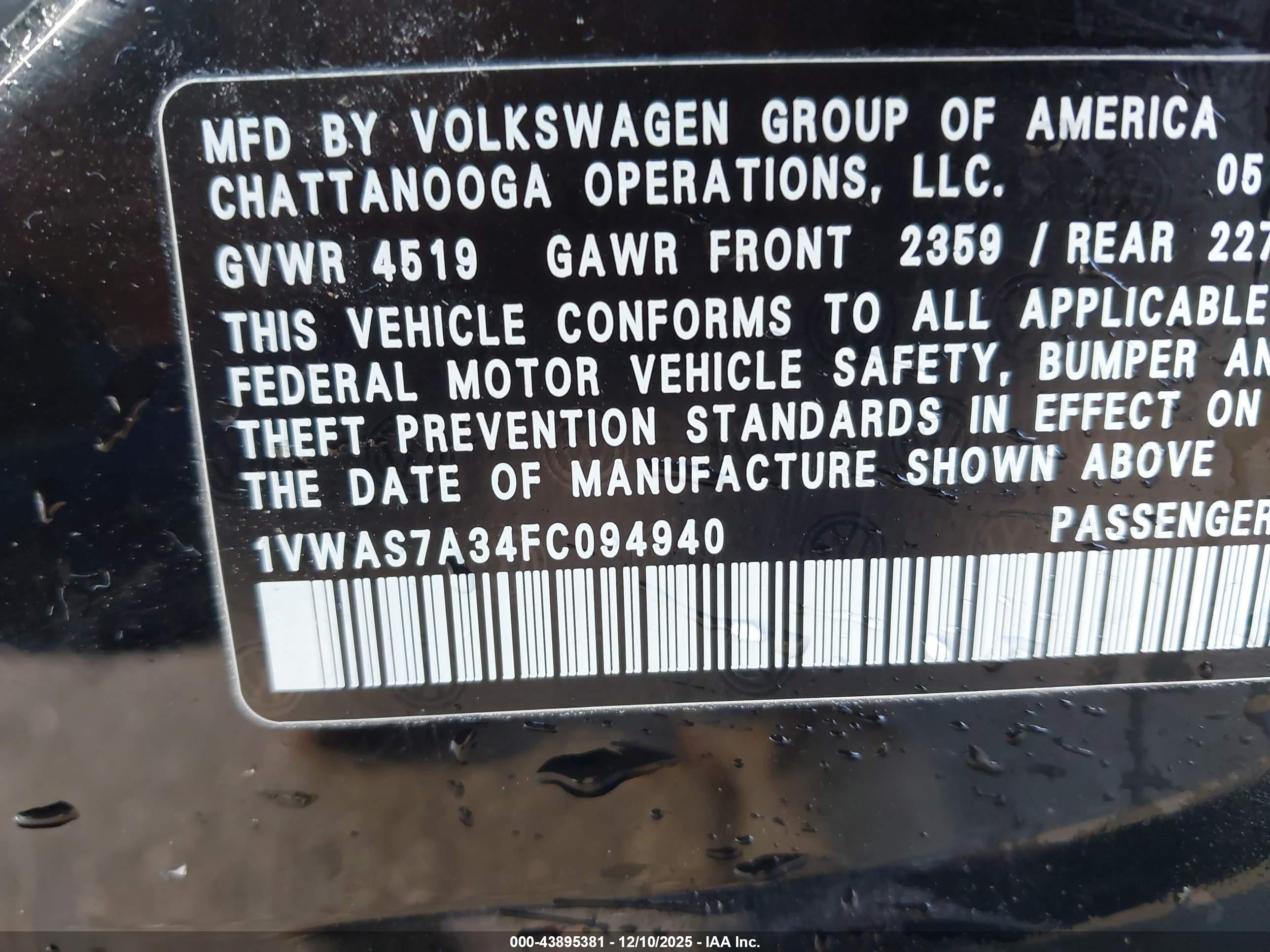VOLKSWAGEN PASSAT image 9