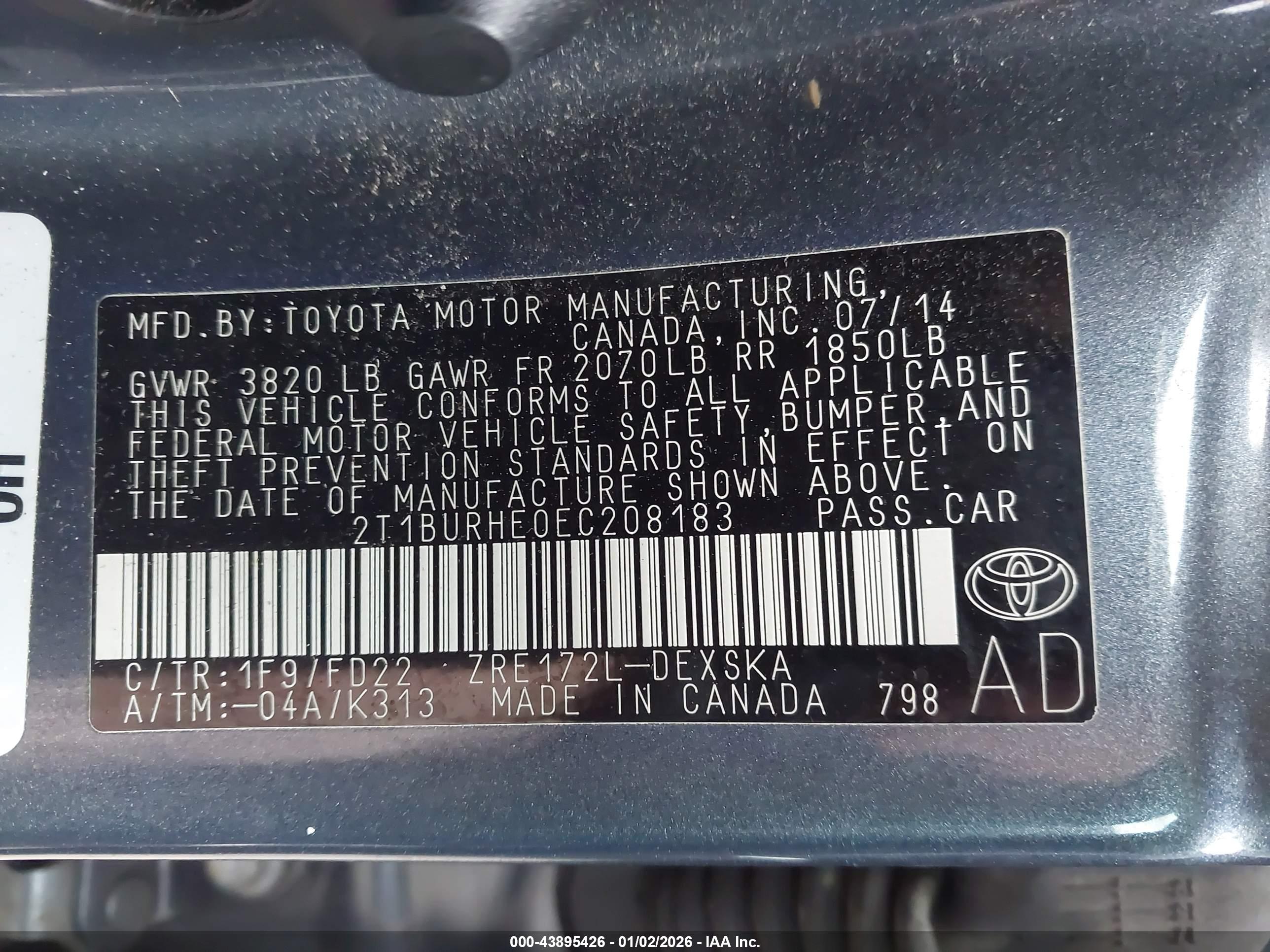 TOYOTA COROLLA image 9