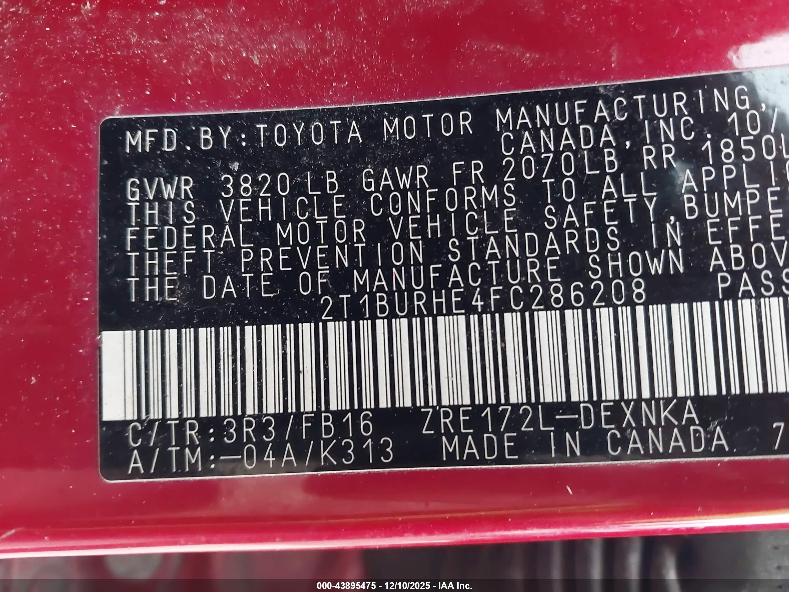 TOYOTA COROLLA image 9
