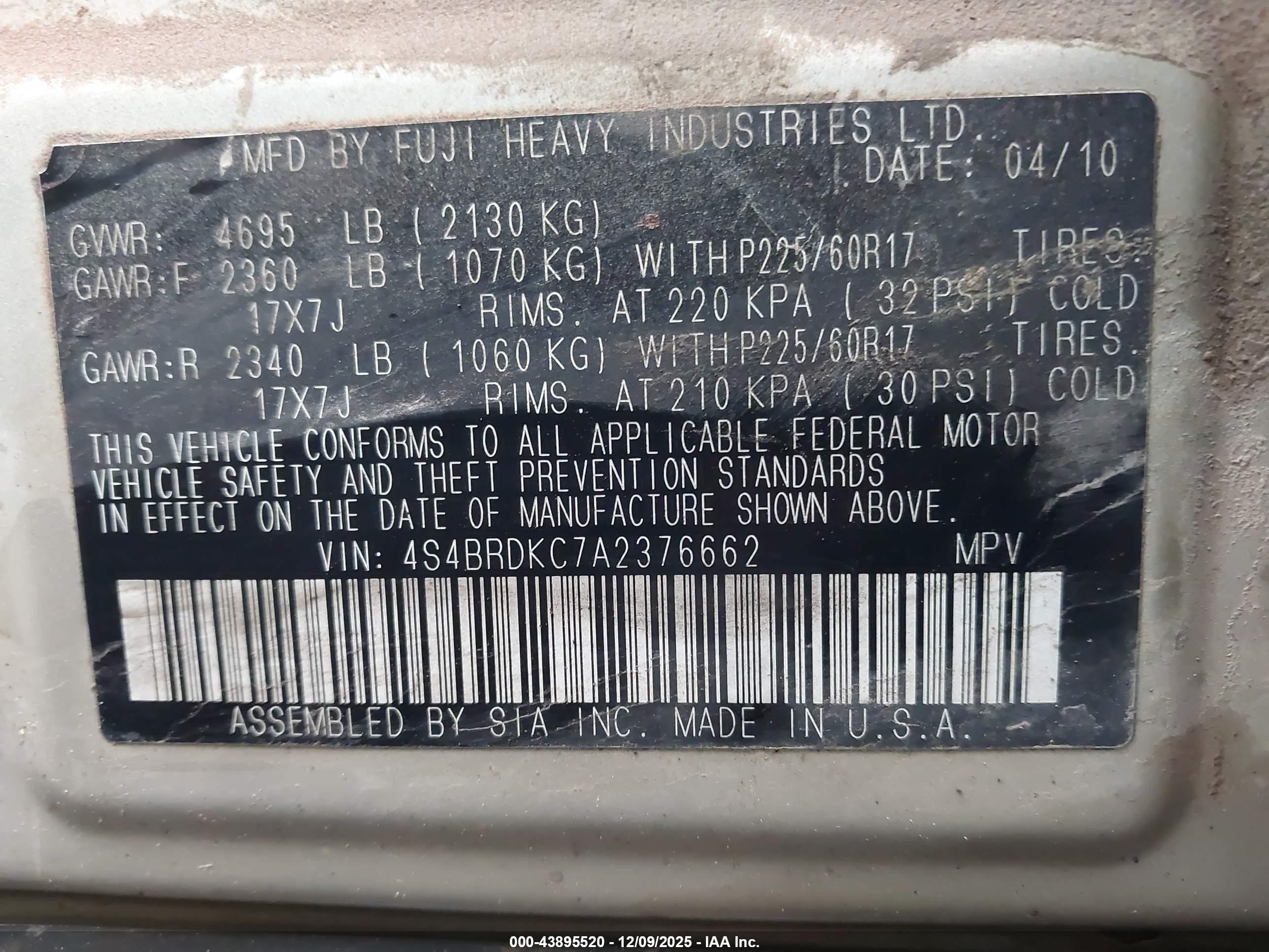 SUBARU OUTBACK image 9