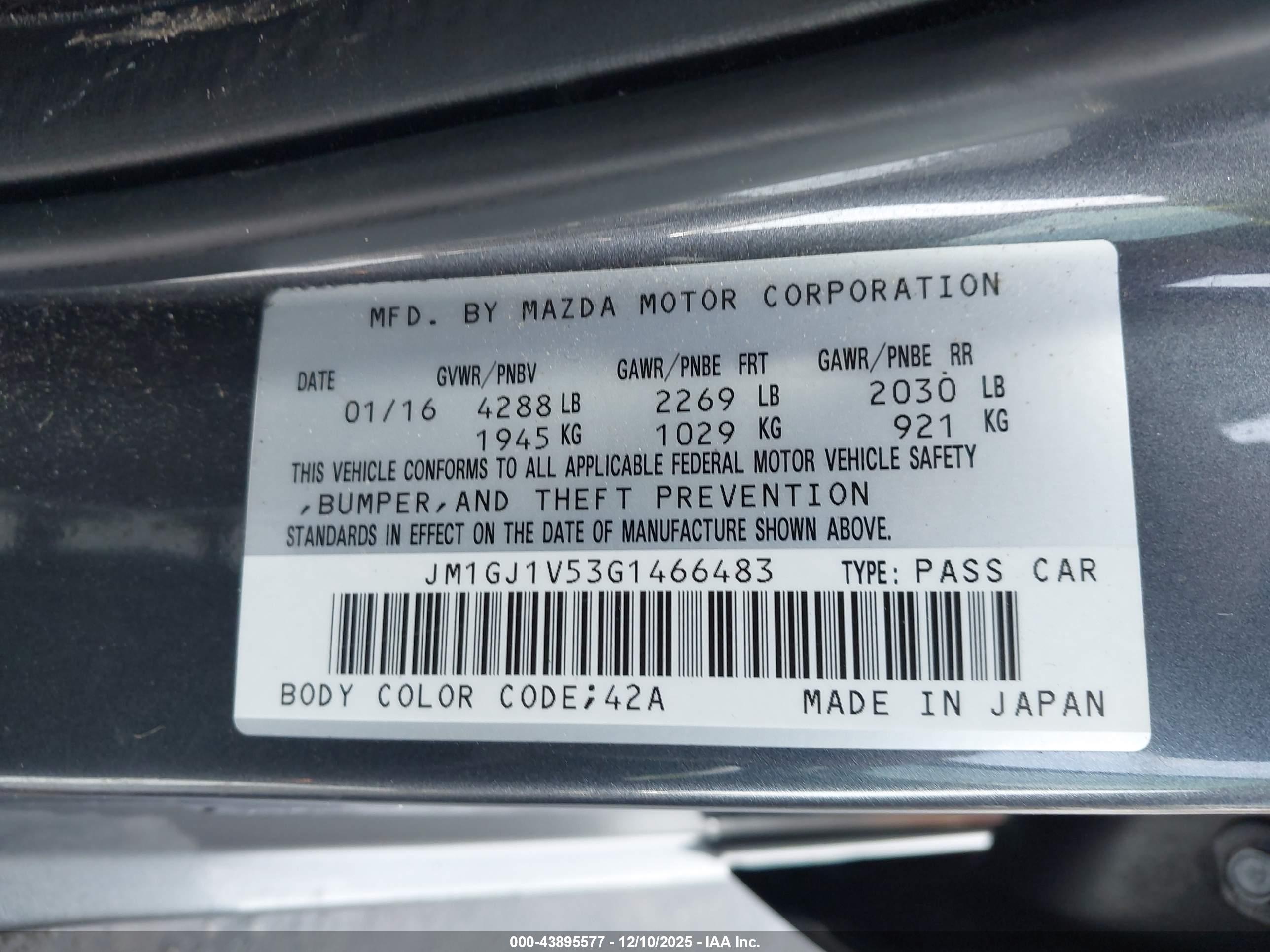 MAZDA MAZDA6 image 9